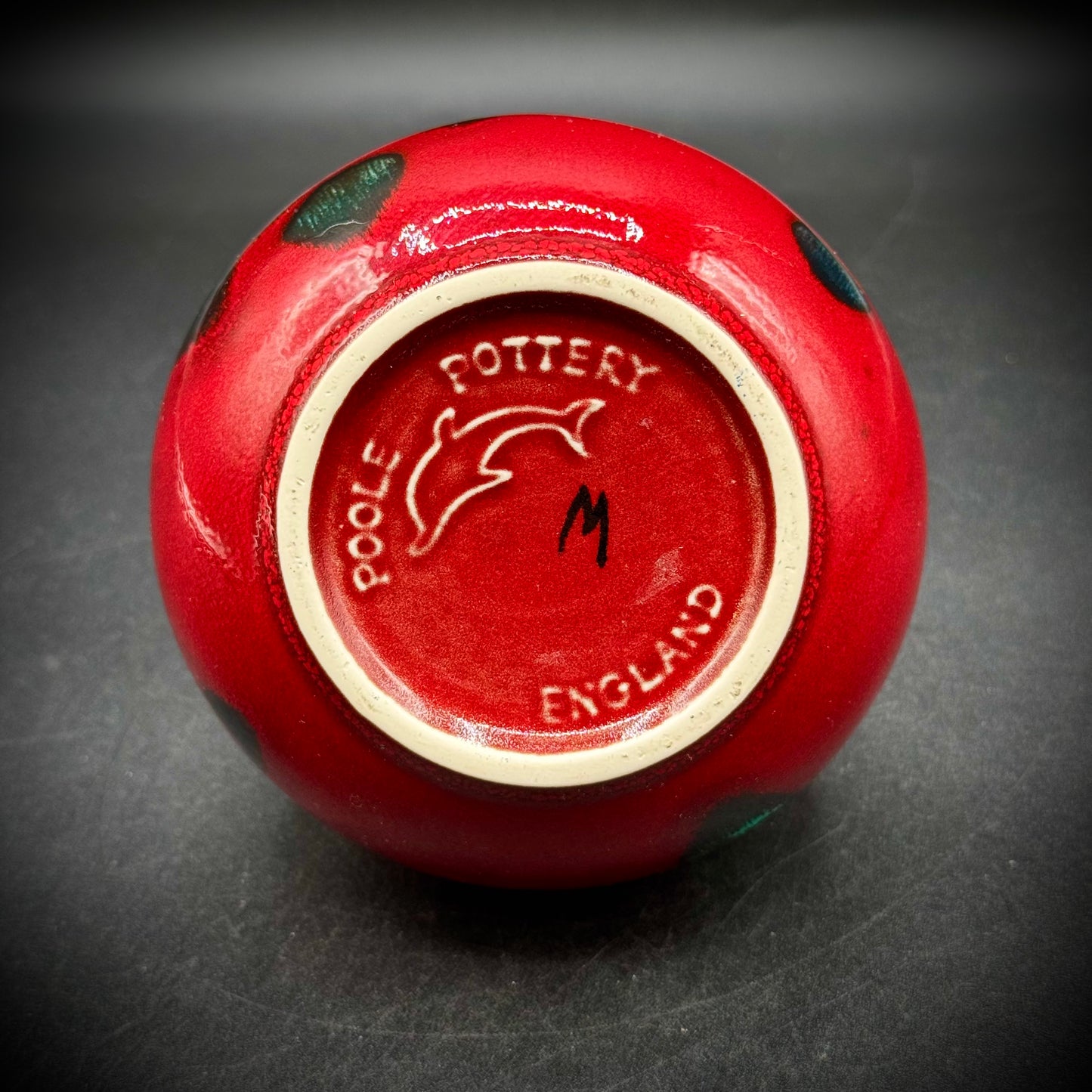 Vintage Poole Pottery of England Red Ceramic Vase