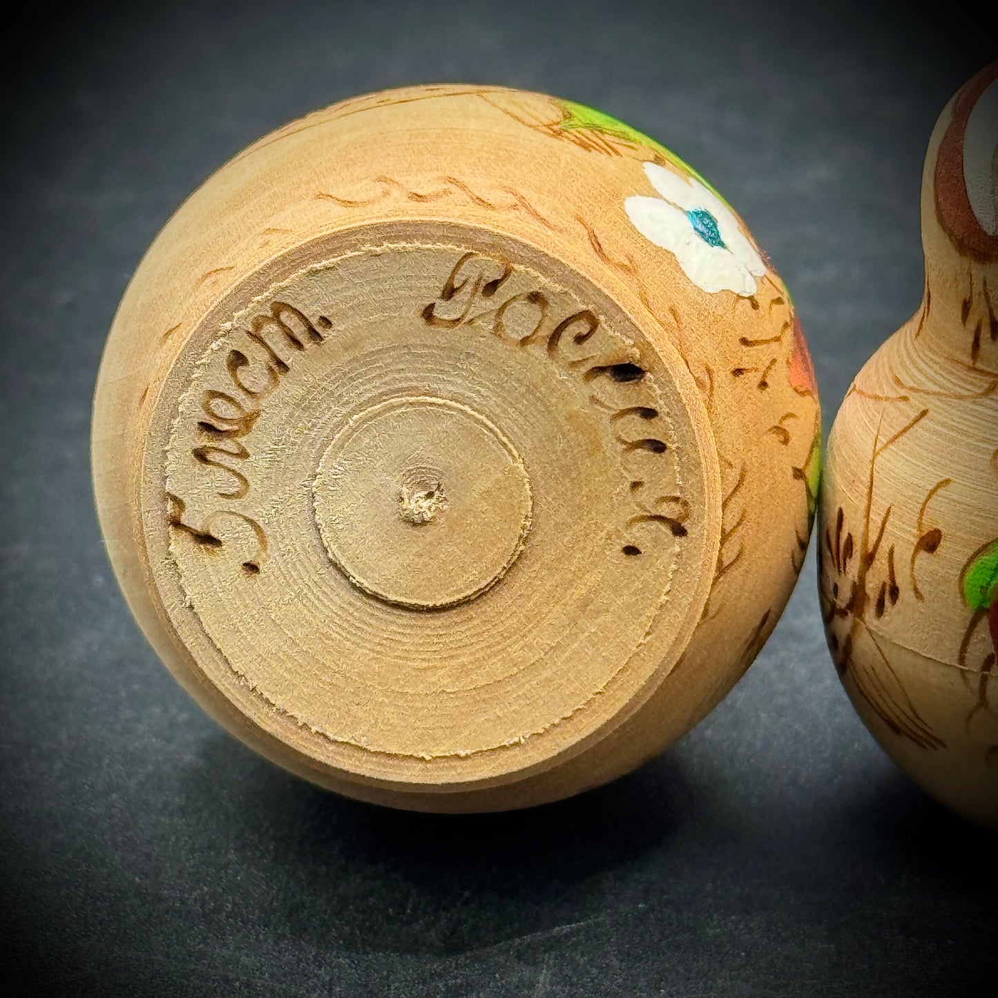 Vintage Artist Signed Russian Nesting Doll Set