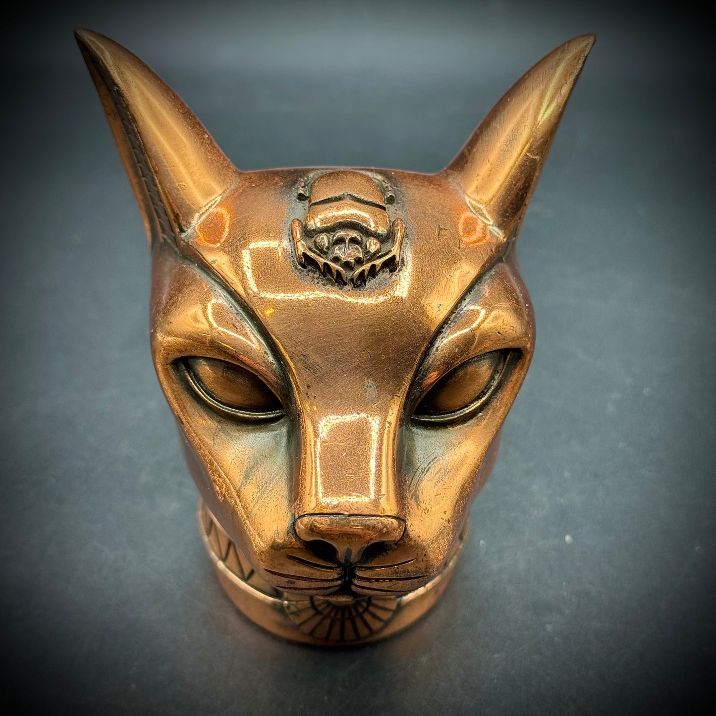 Egyptian Cat God Bastet Heavy Metal Bust