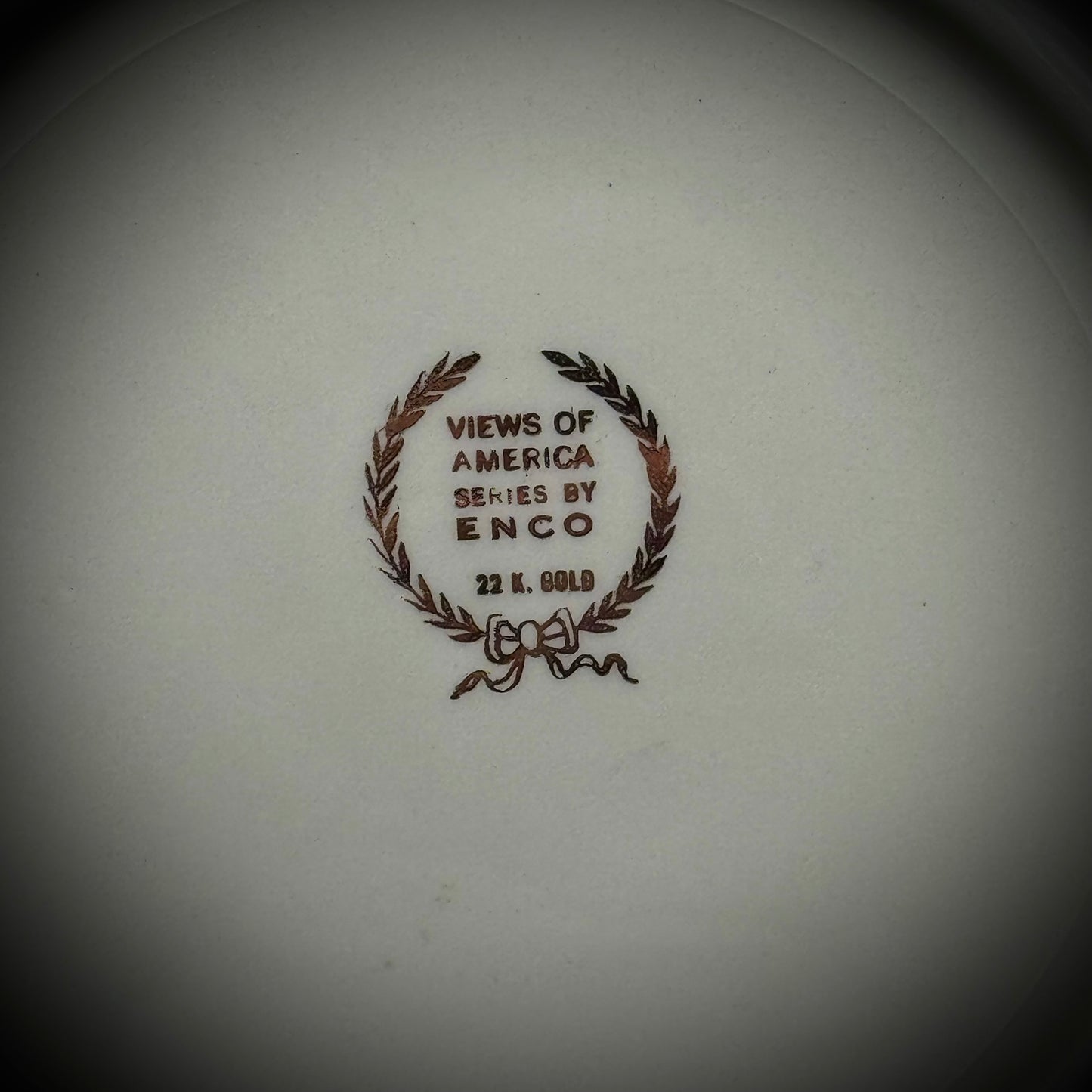 Vintage 1950s Las Vegas 22kt Gold Accented Souvenir Plate