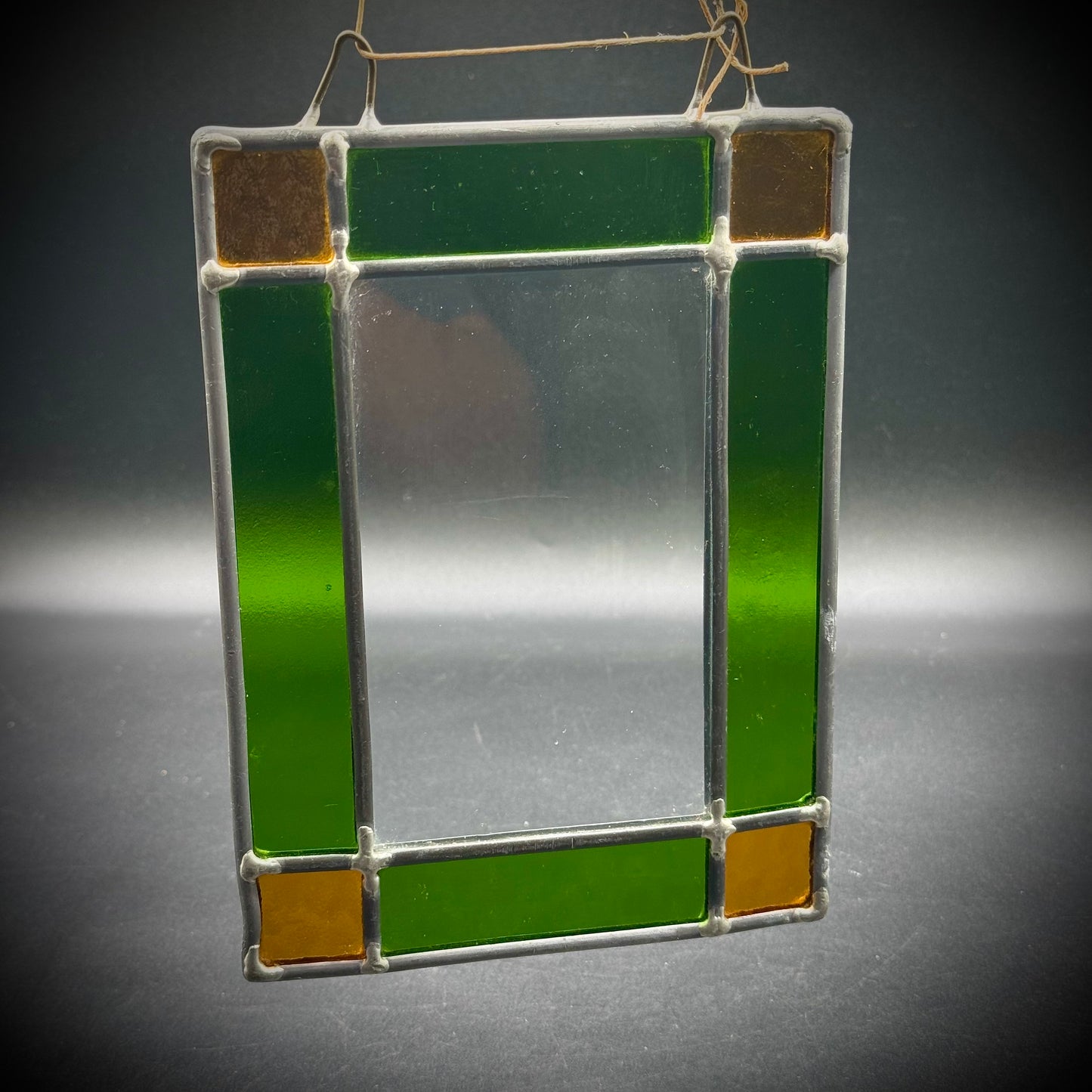 Hand Forged Metal Hanging Stained Glass