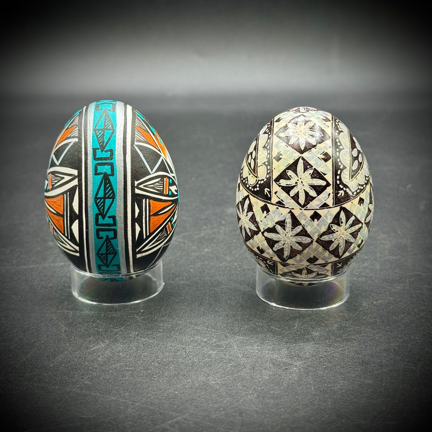 Two Hand Painted Eastern European Decorative Eggs (Group #2)