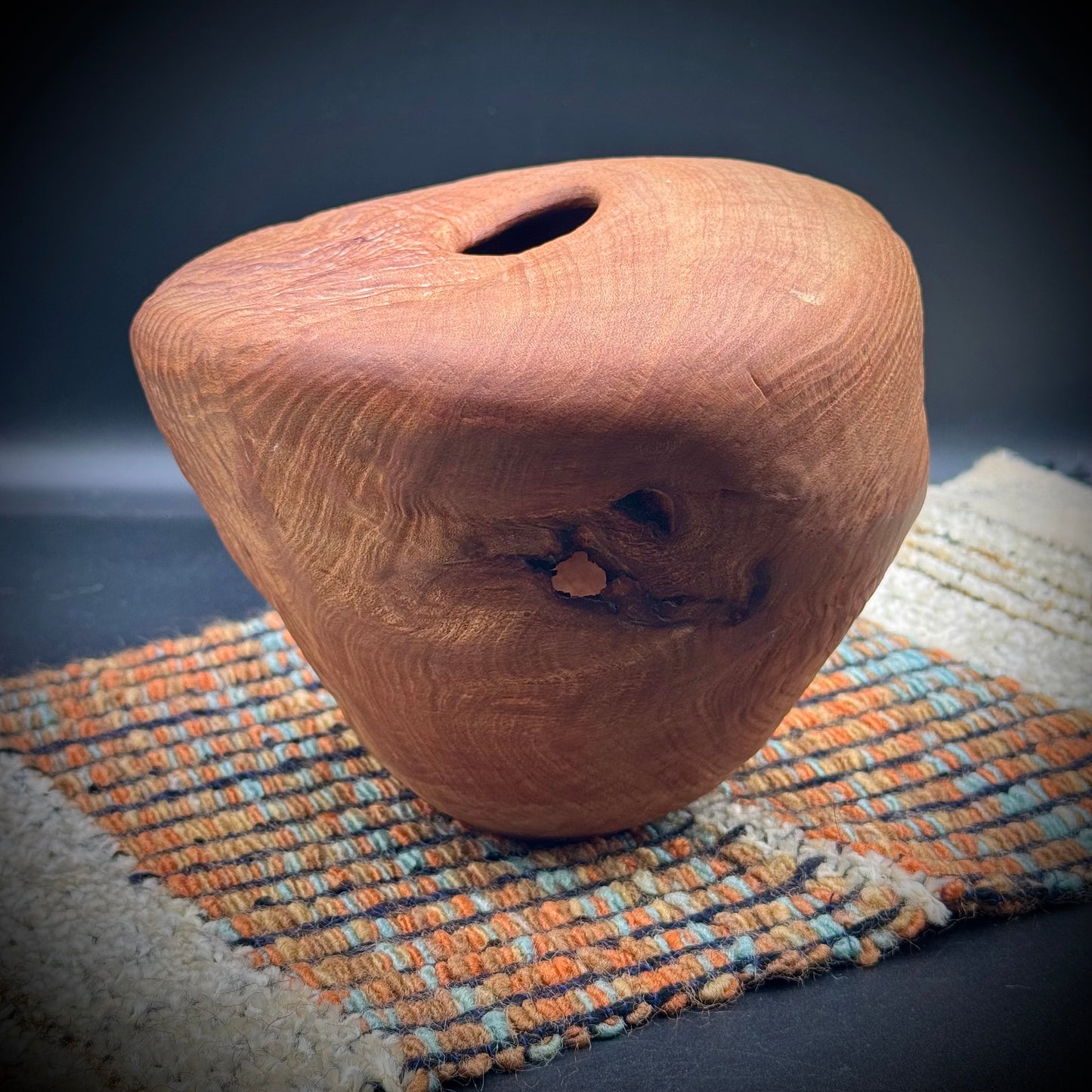 Artist Signed Madron Wood Vessel/Vase