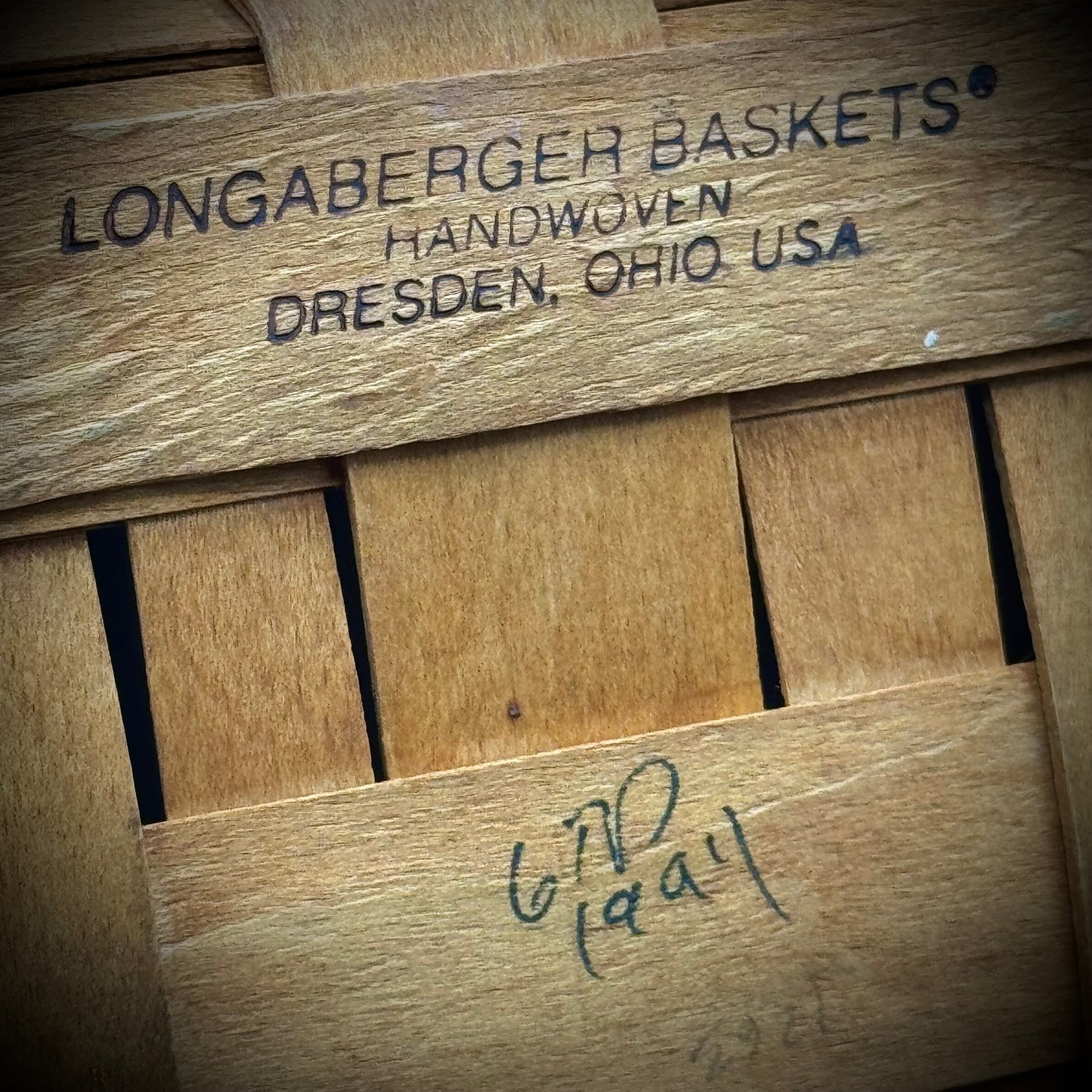 Vintage 1994 Signed Long Longaberger Basket