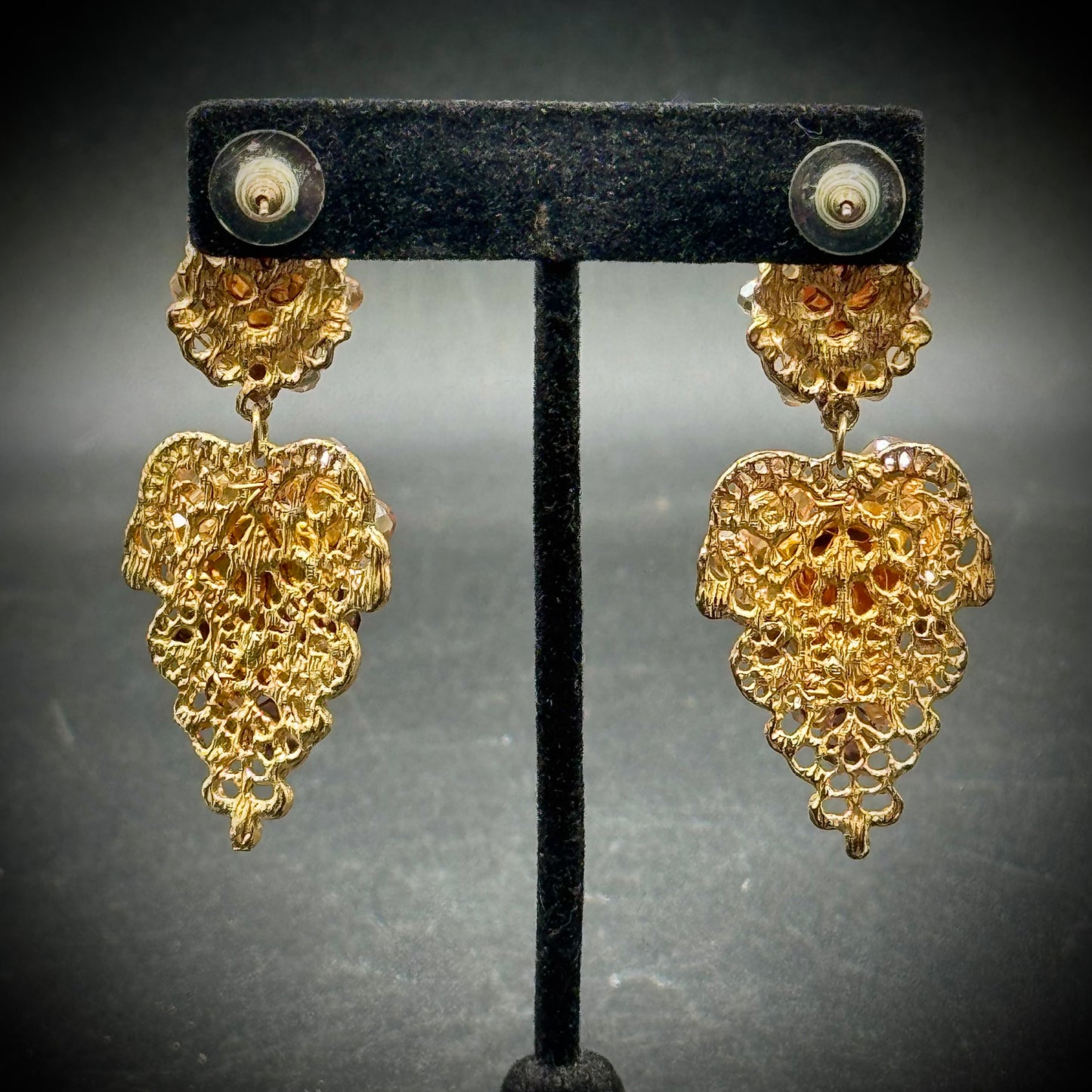 Ornate Rhinestone Earrings