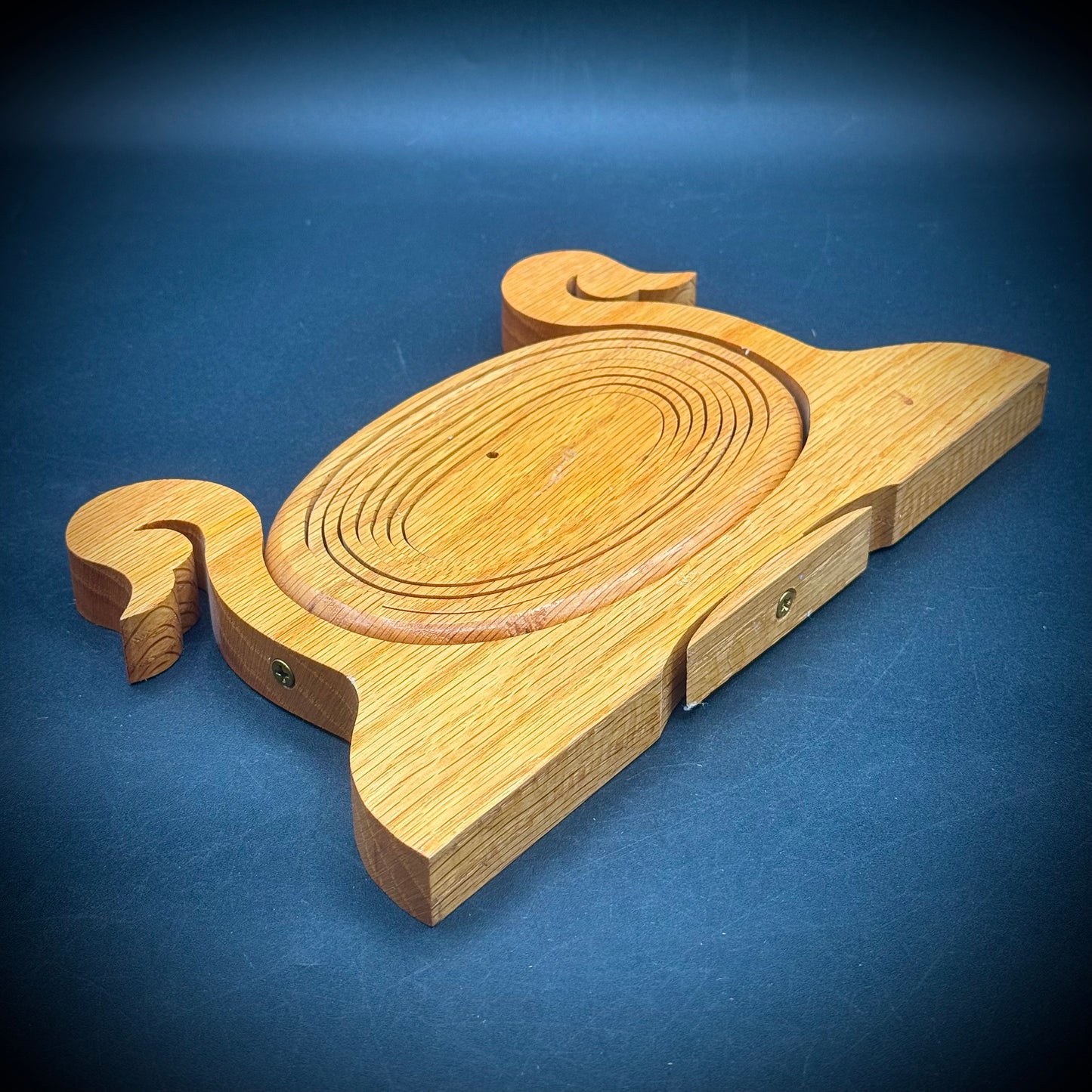 Artist Crafted & Signed Collapsable Wood Basket