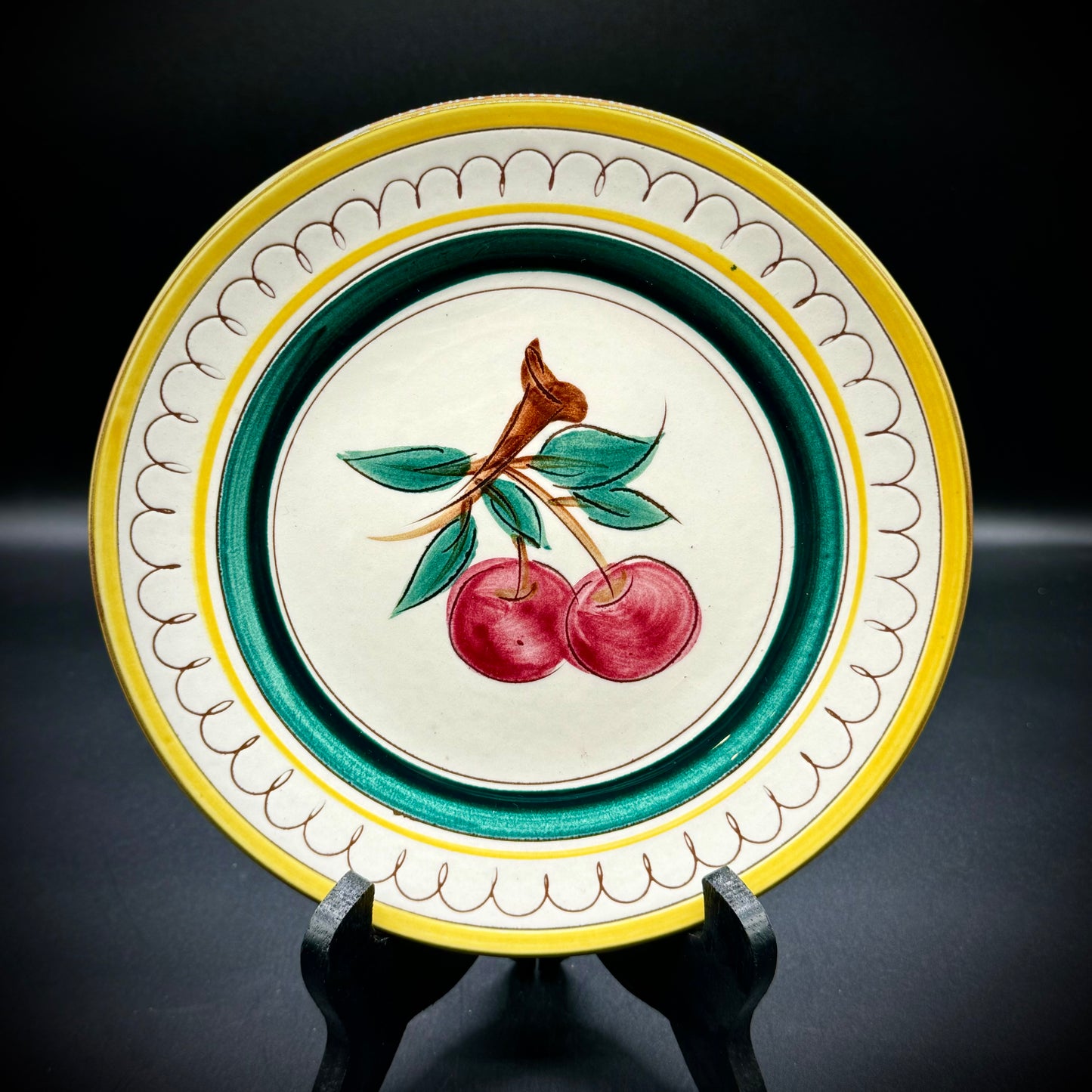 Vintage Stangl Terra Rose Cherry Motif Plate