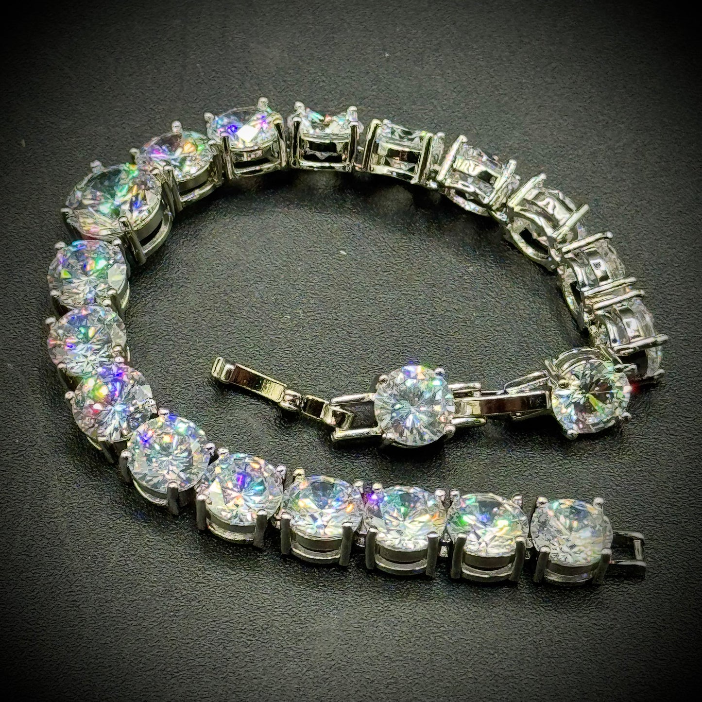 Large Cubic Zirconia Tennis Bracelet