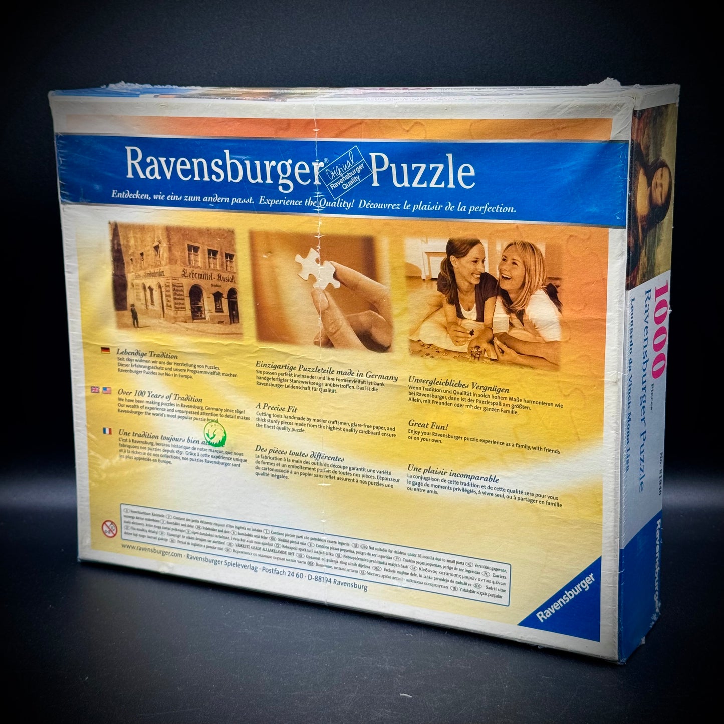 Sealed Vintage Ravensburger "Mona Lisa" 1000 Piece Jigsaw Puzzle