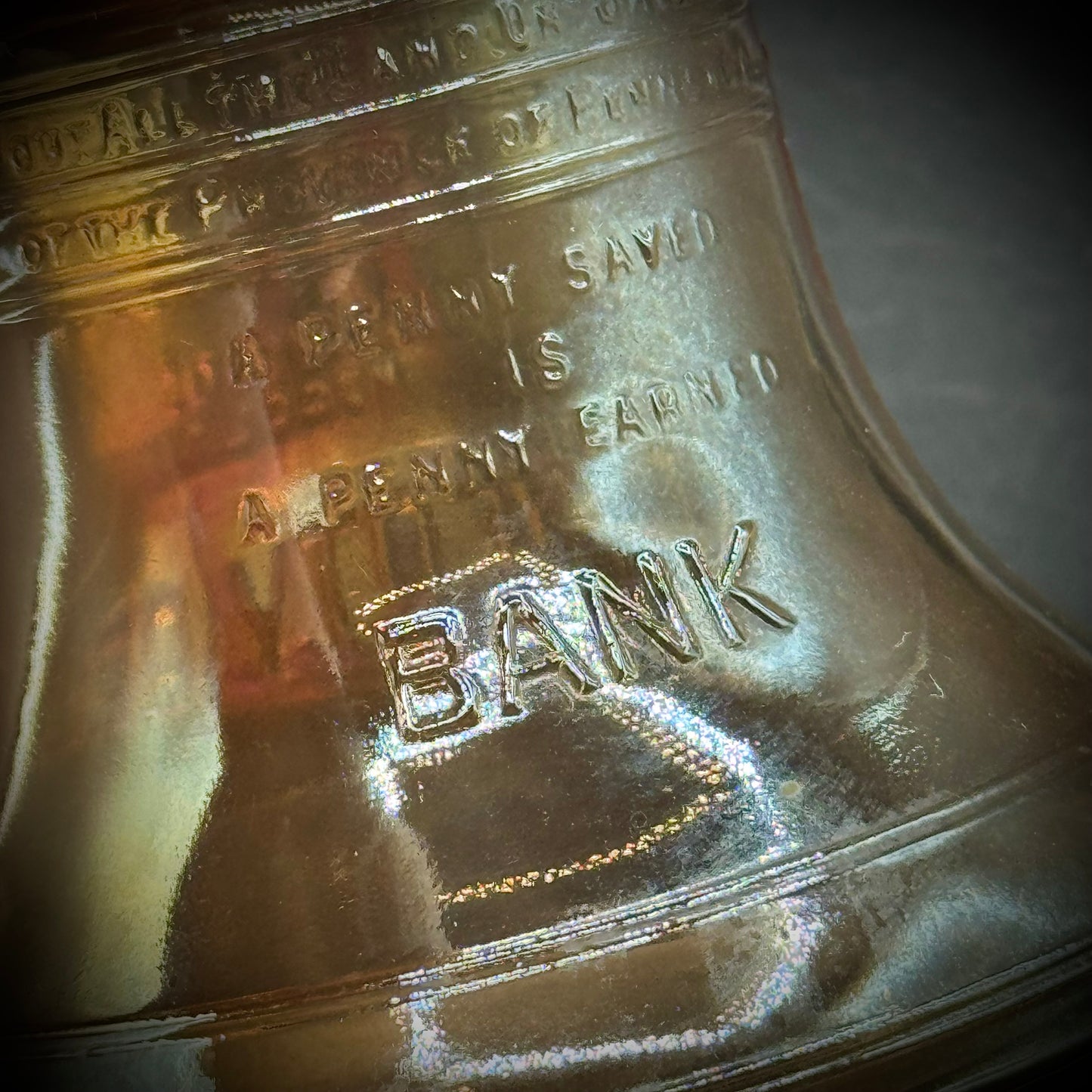 Vintage Carnival Glass Liberty Bell Bank