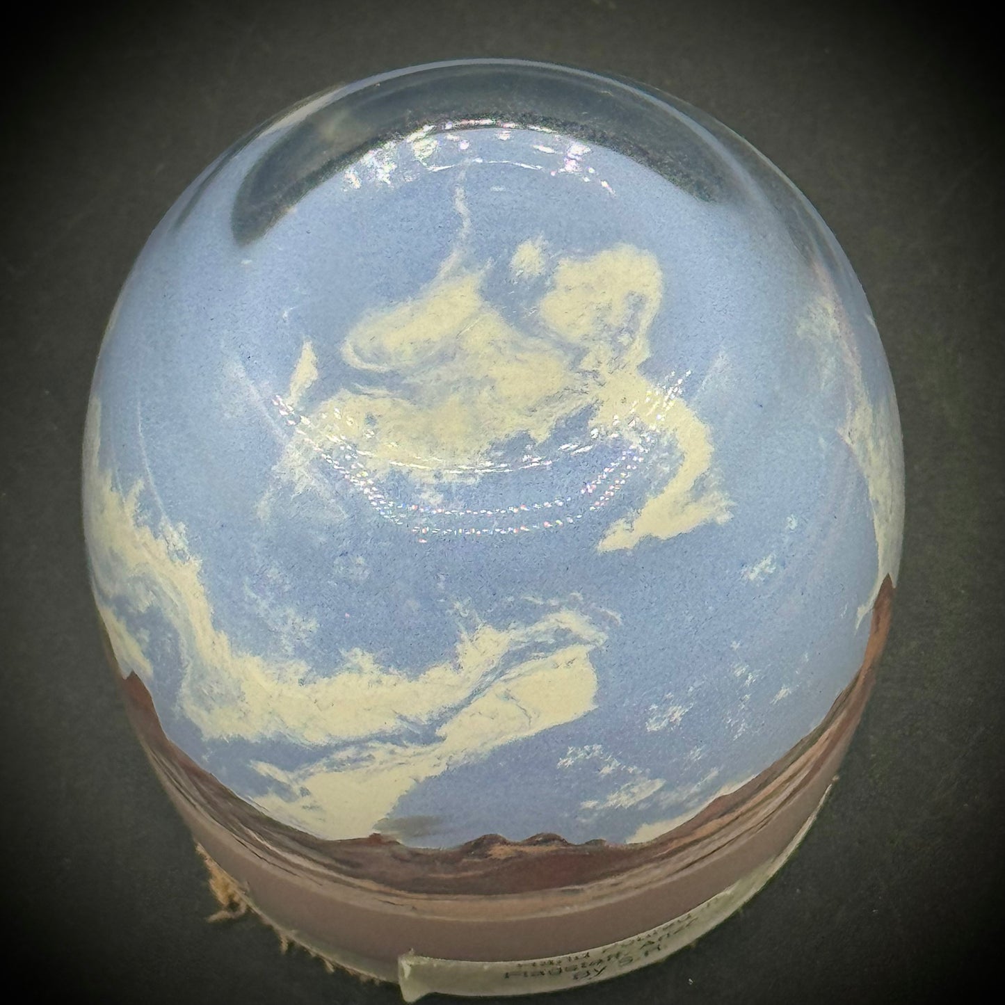 Large Sand Art Paperweight - Native American Made with Label