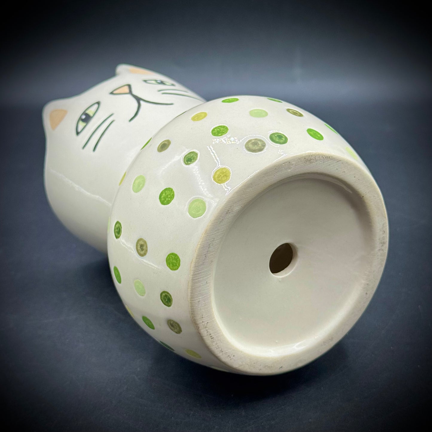 Whimsical Cat Face Planter/Vase