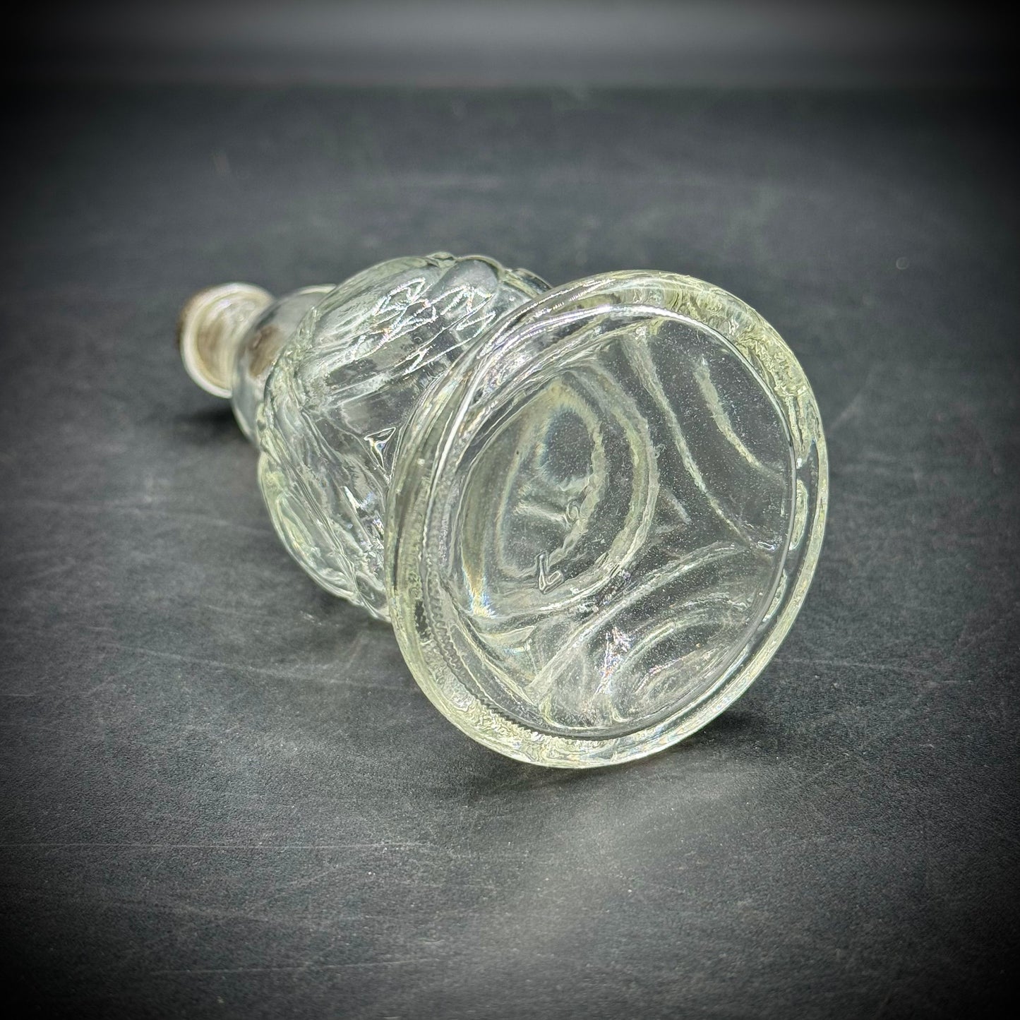 Vintage Glass Bottle w/Metal Cap