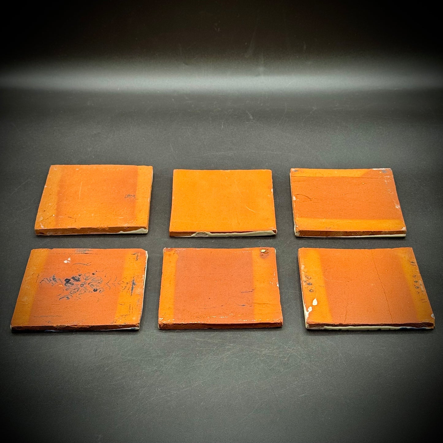 Set of 6 Vintage Hand Painted Tiles