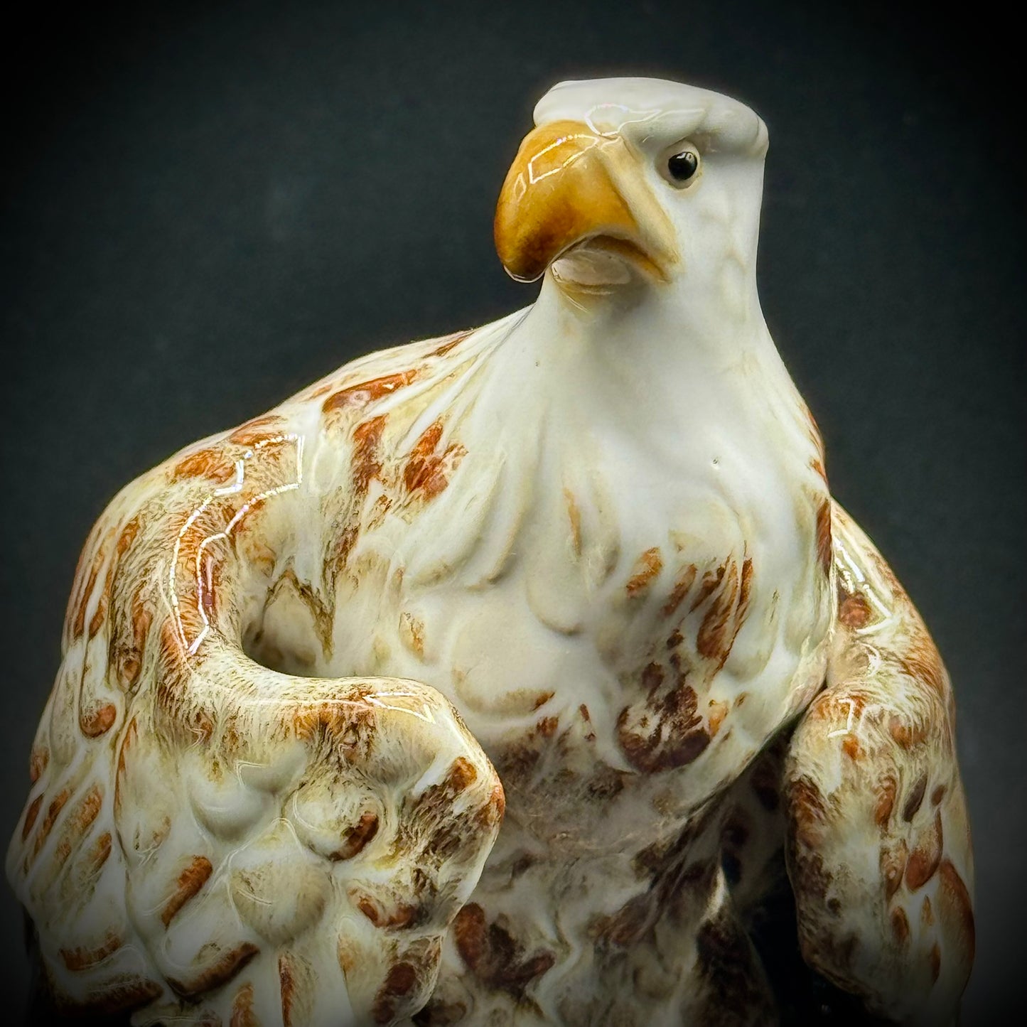 Vintage Hand Made Ceramic Eagle Figurine