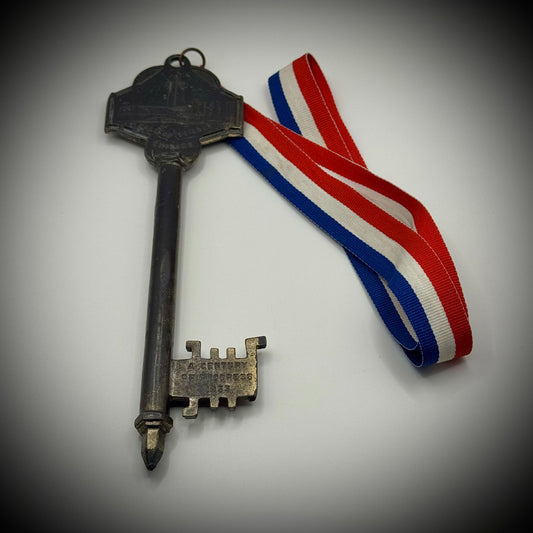 1933 Chicago Centennial Fair Heavy Metal Key To Progress