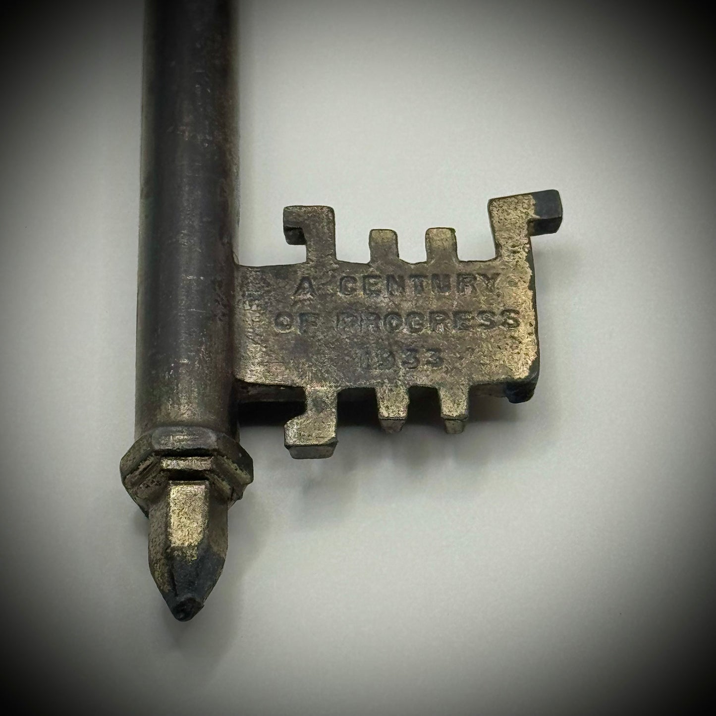 1933 Chicago Centennial Fair Heavy Metal Key To Progress
