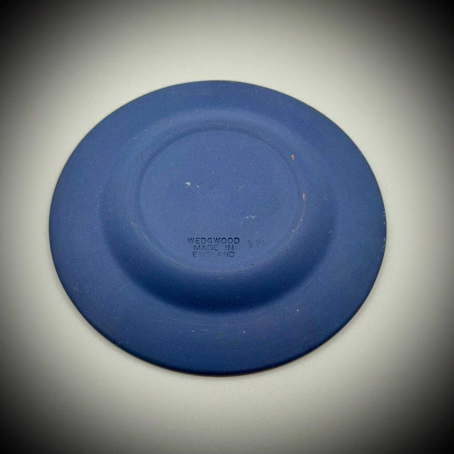 Vintage Portland Blue Jasperware Wedgwood Round Dish
