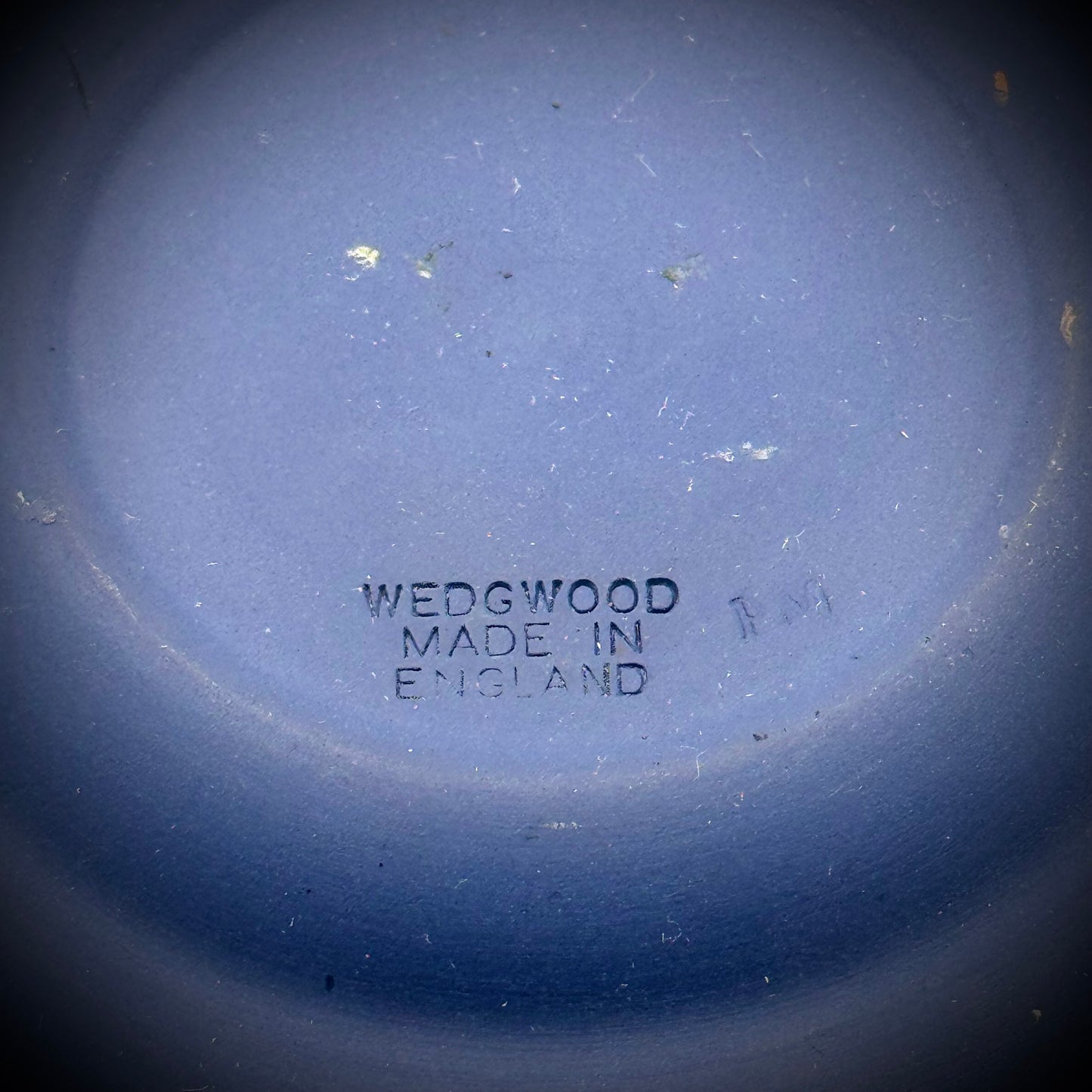 Vintage Portland Blue Jasperware Wedgwood Round Dish