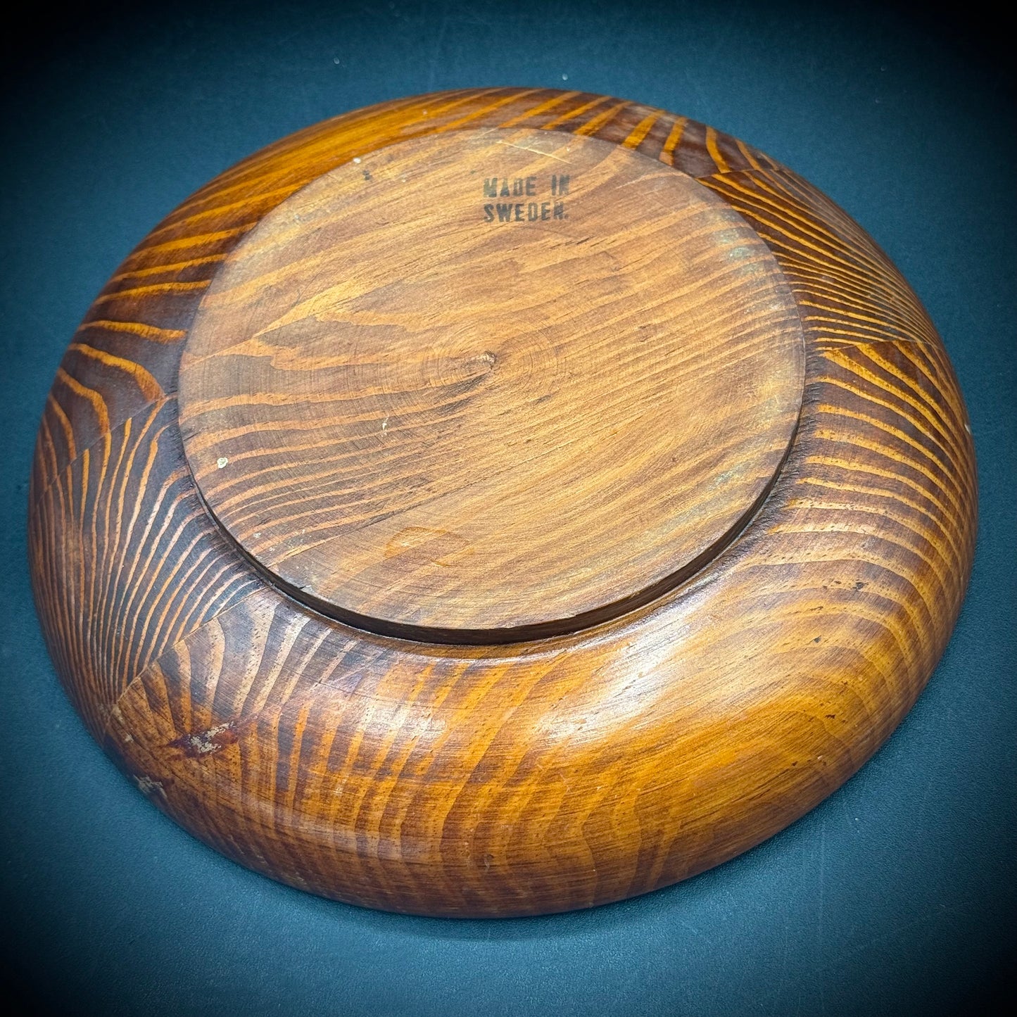 Vintage Swedish Wood Painted Dish