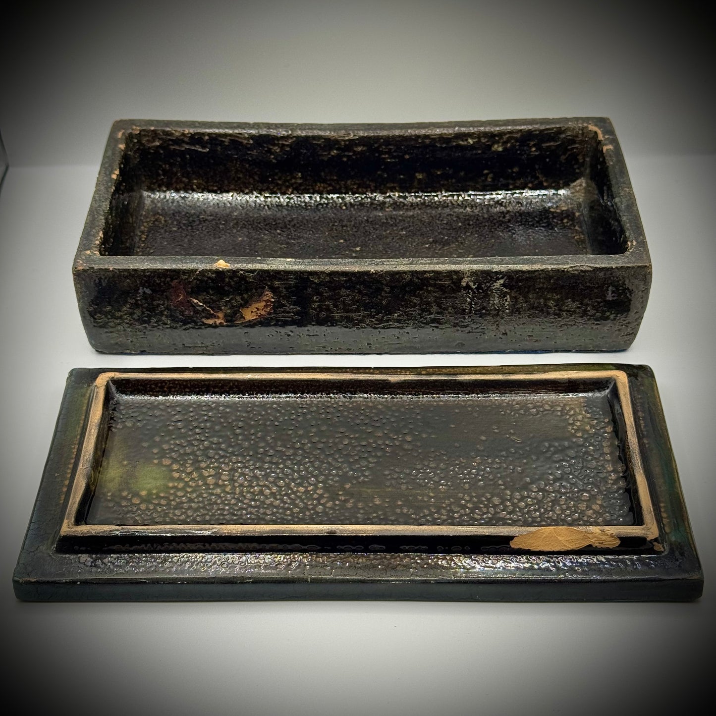 Bitossi Rimini Blue Italian Pottery Box by Aldo Londi