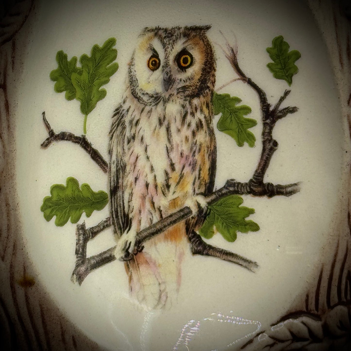 Vintage Treasure Craft USA Owl Motif Spoon Rest