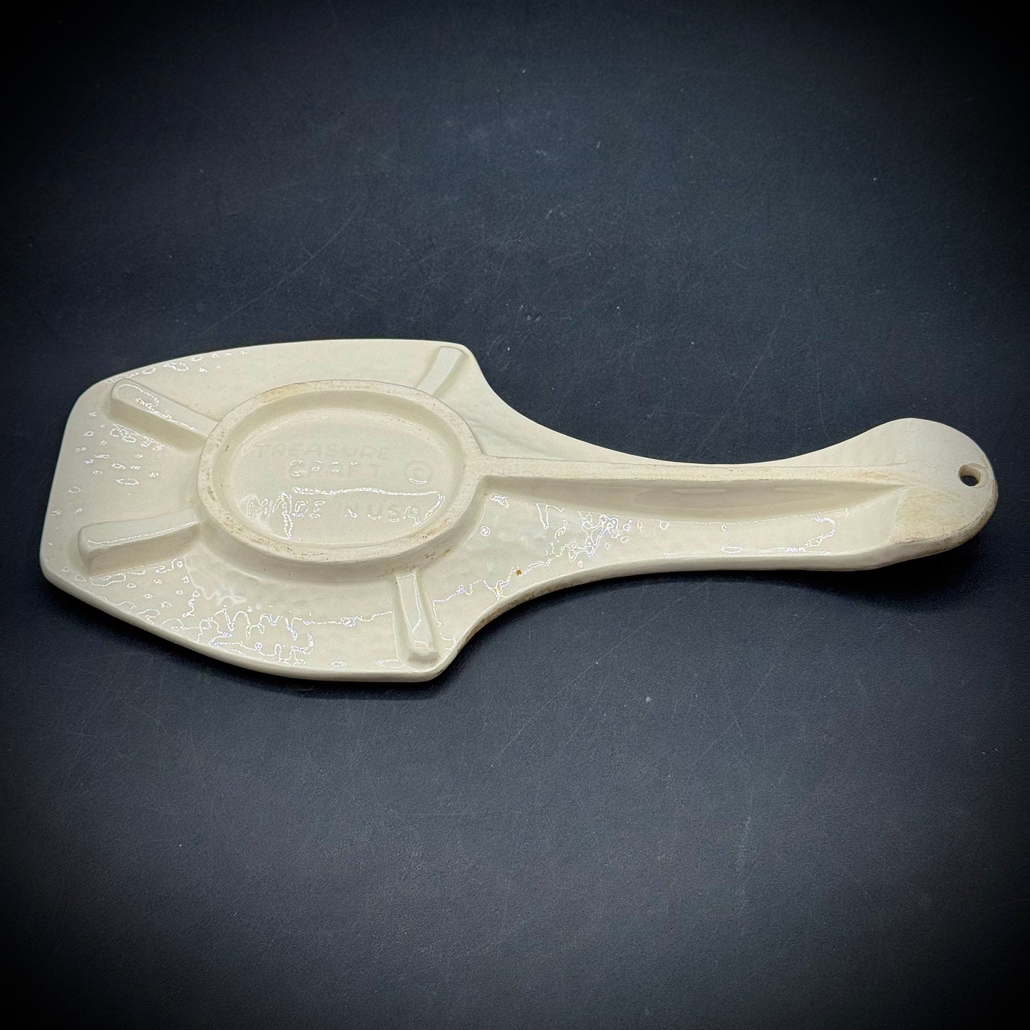 Vintage Treasure Craft USA Owl Motif Spoon Rest