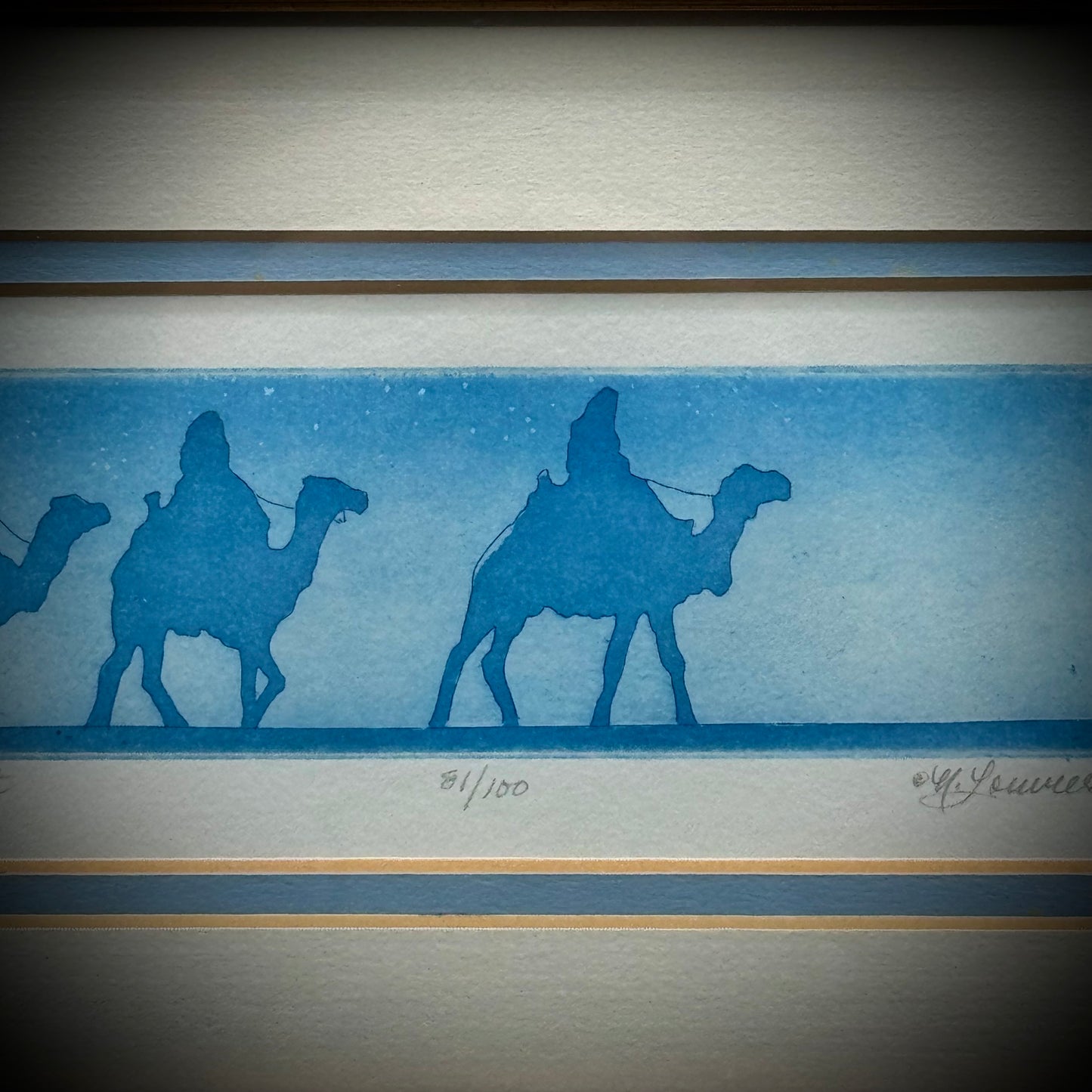 Vintage 1987 "Star of The East" Three Wise Men Signed & Numbered Print