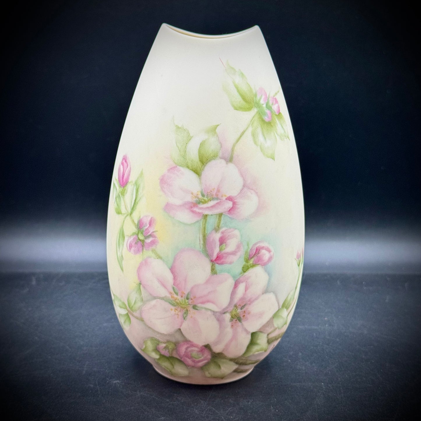 Artist Signed Hand Painted Flower Vase