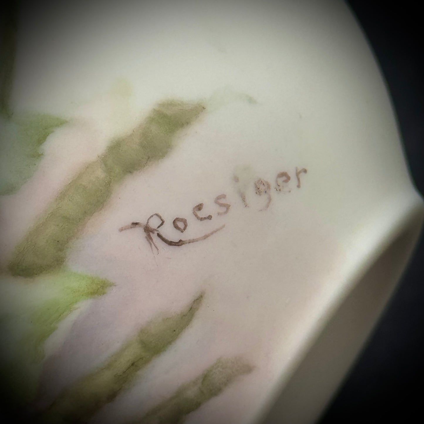 Artist Signed Hand Painted Flower Vase