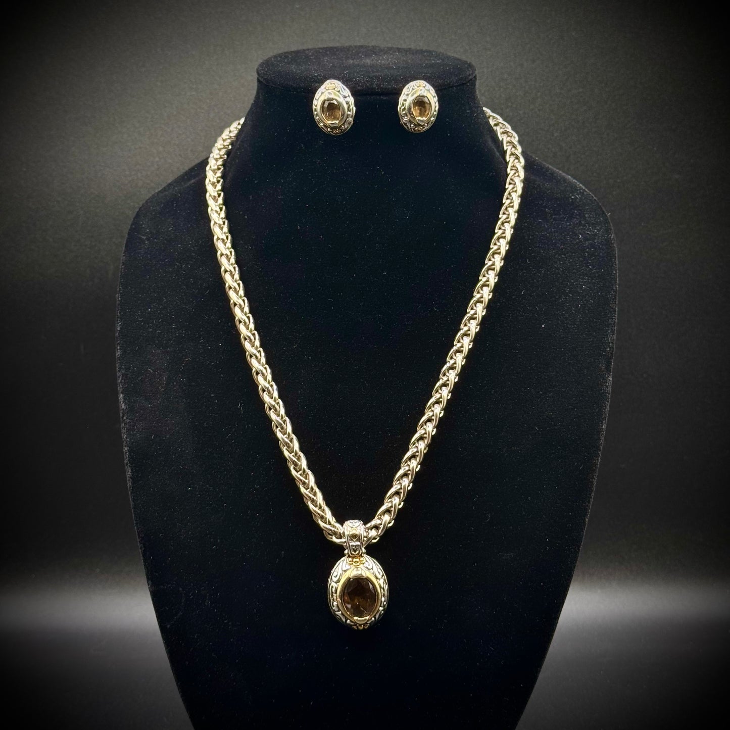 MX Heavy Chain Necklace and Earring Set