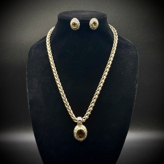 MX Heavy Chain Necklace and Earring Set