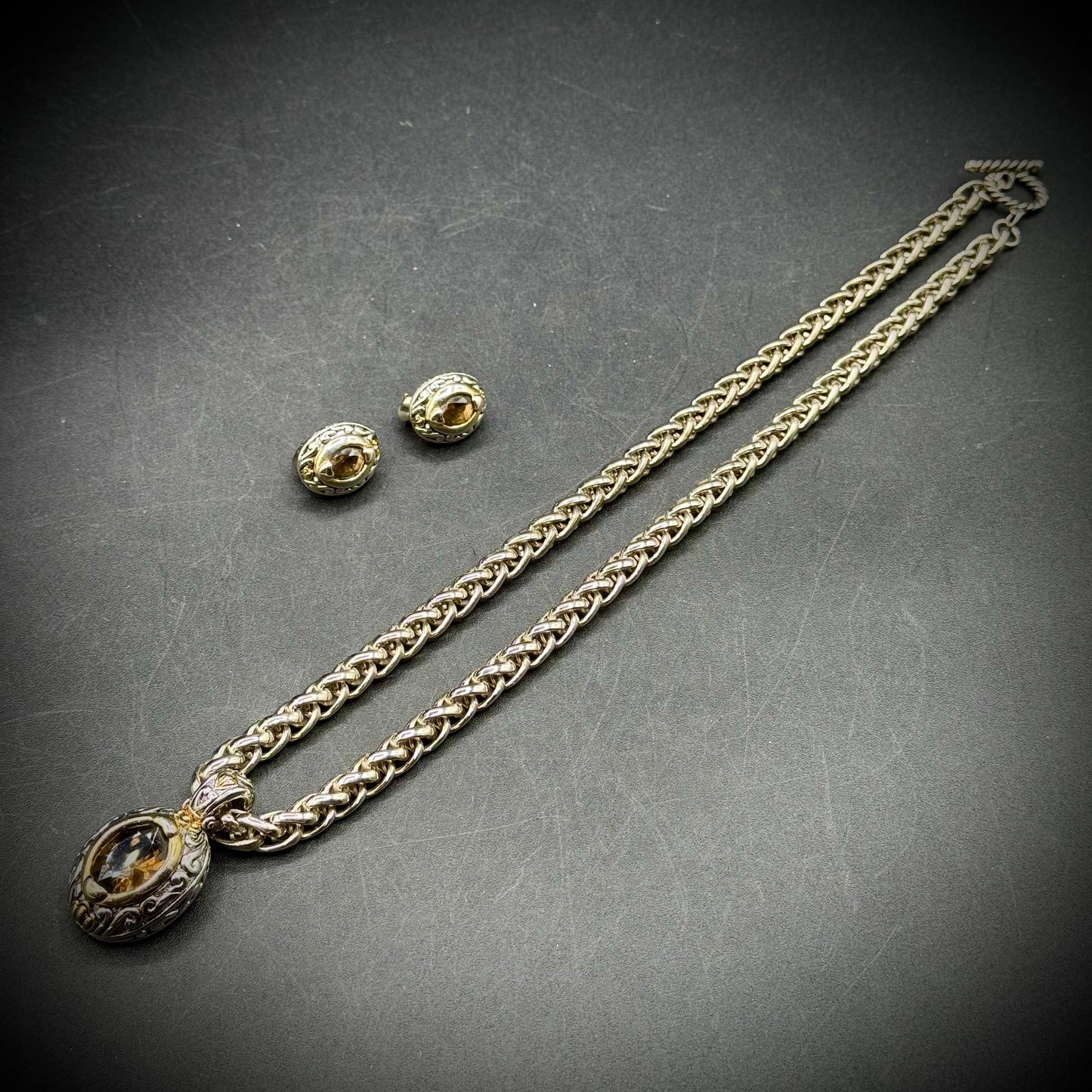 MX Heavy Chain Necklace and Earring Set