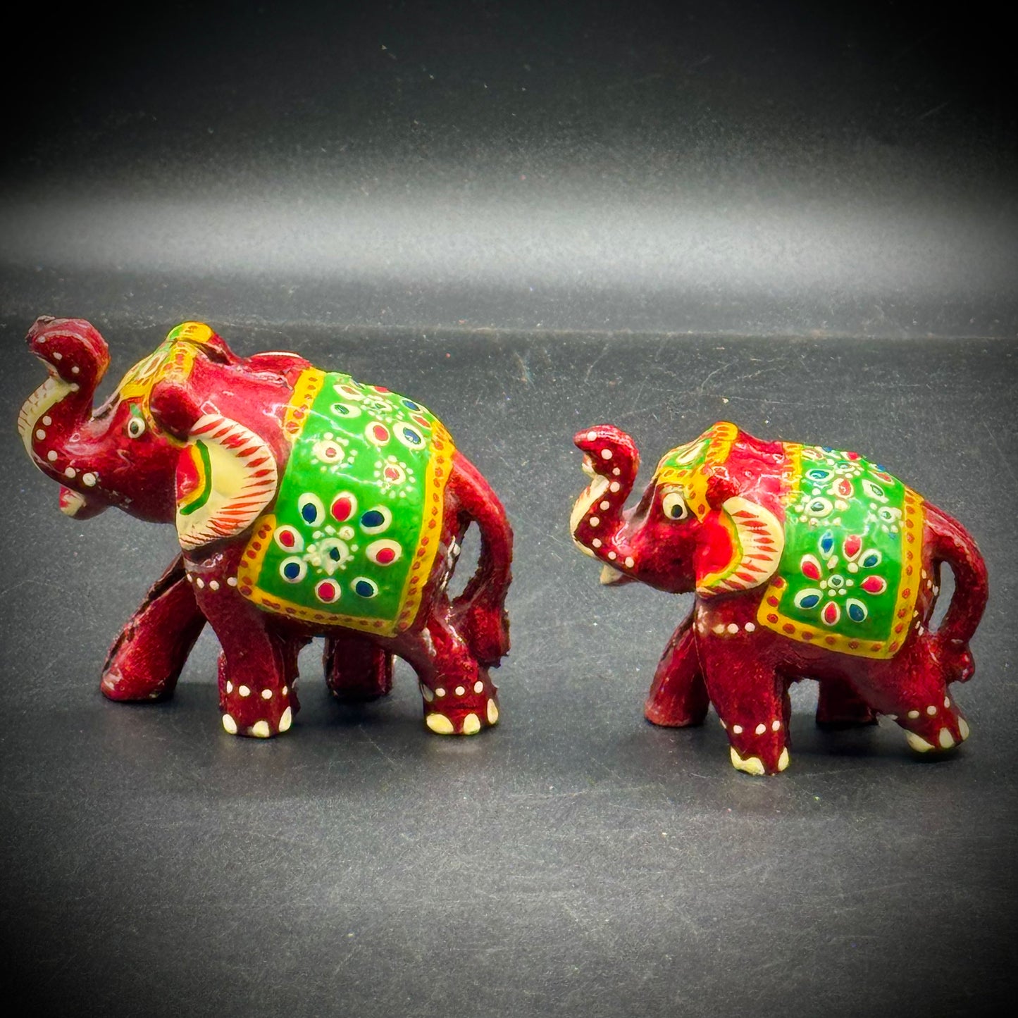 Set of 5 Marching Elephant Family Figurines