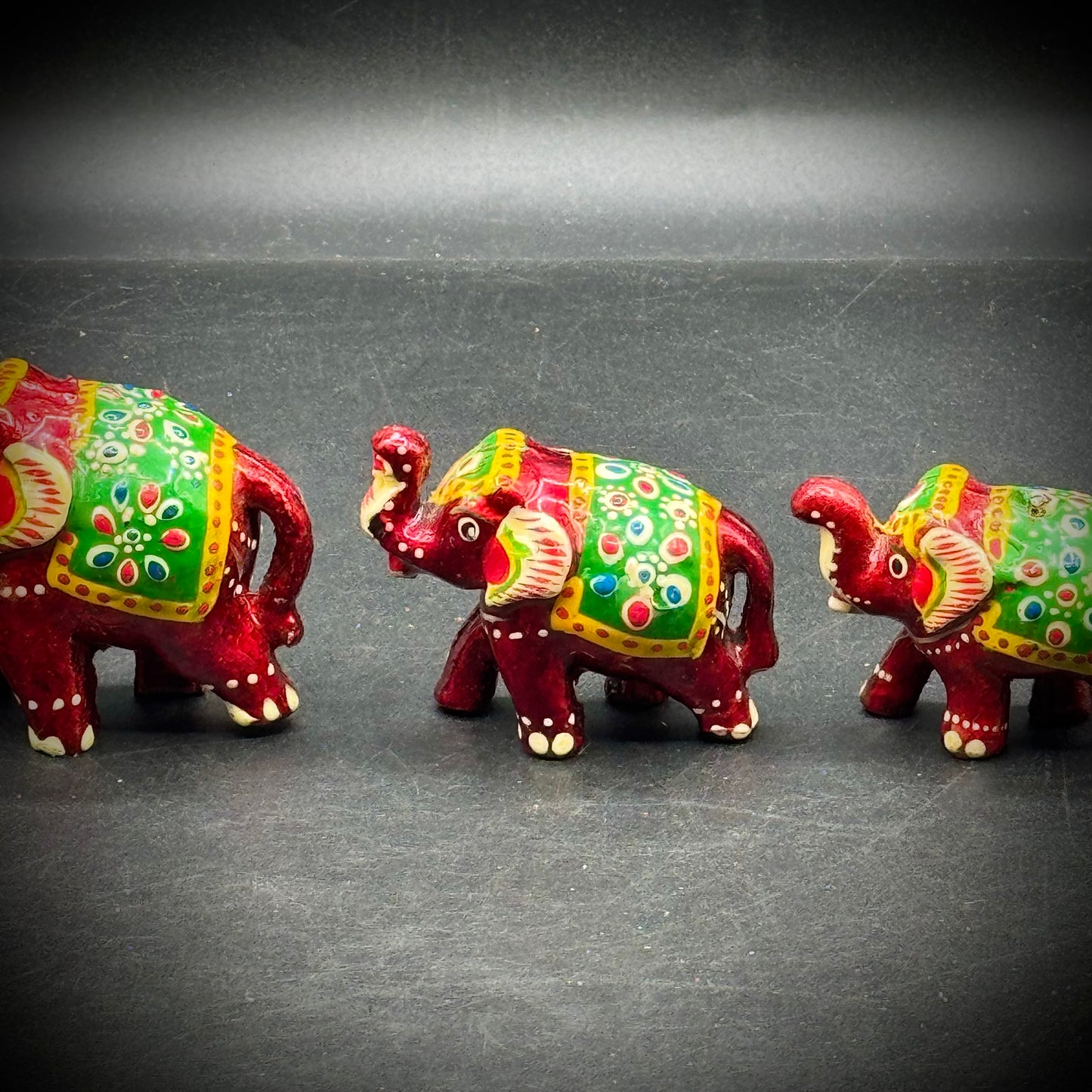Set of 5 Marching Elephant Family Figurines