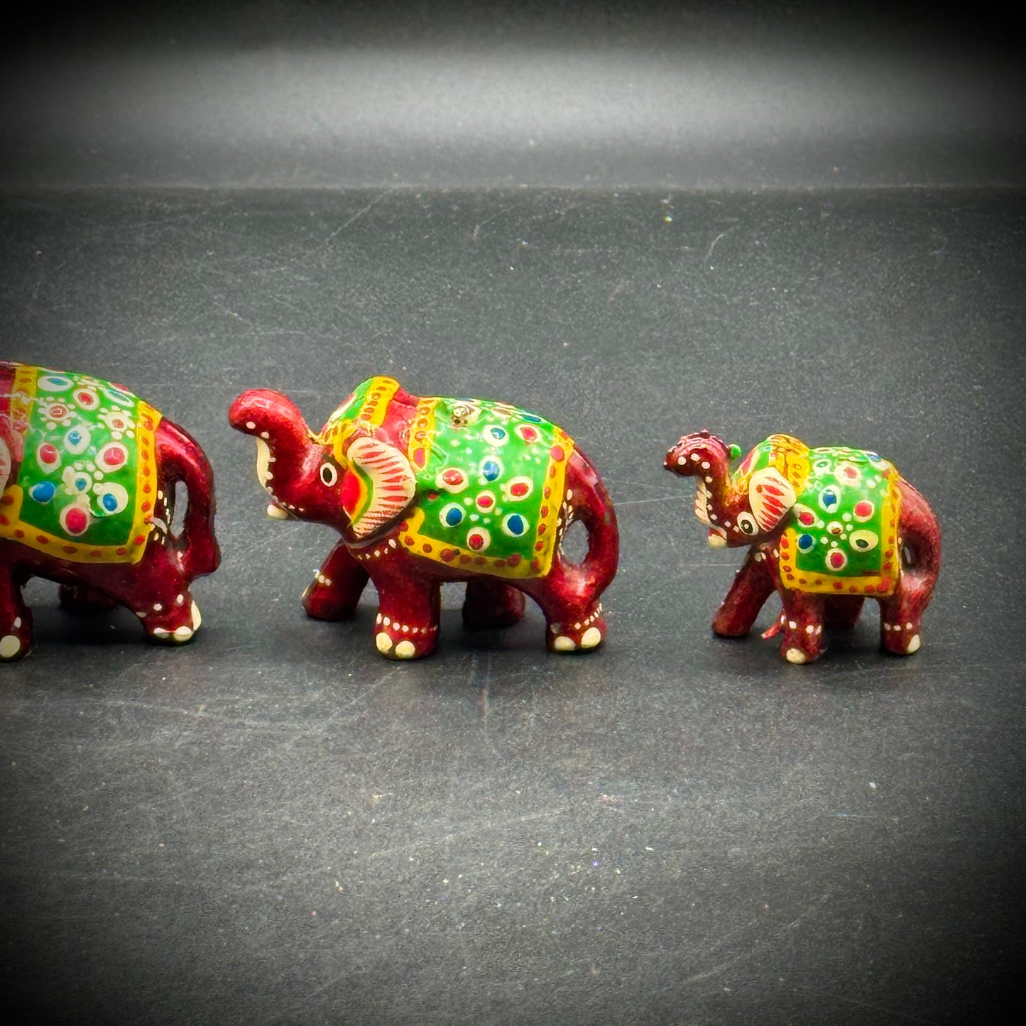 Set of 5 Marching Elephant Family Figurines