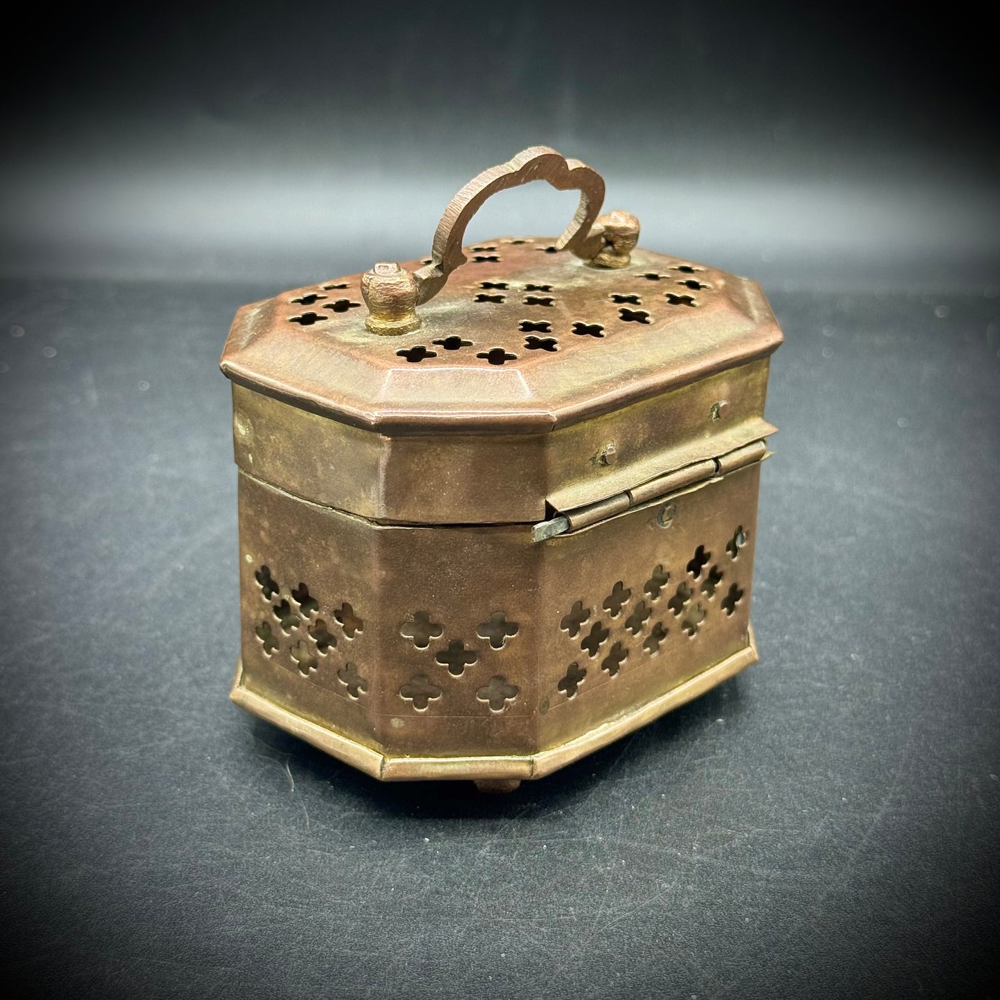 Vintage Brass Cricket Box Made in India