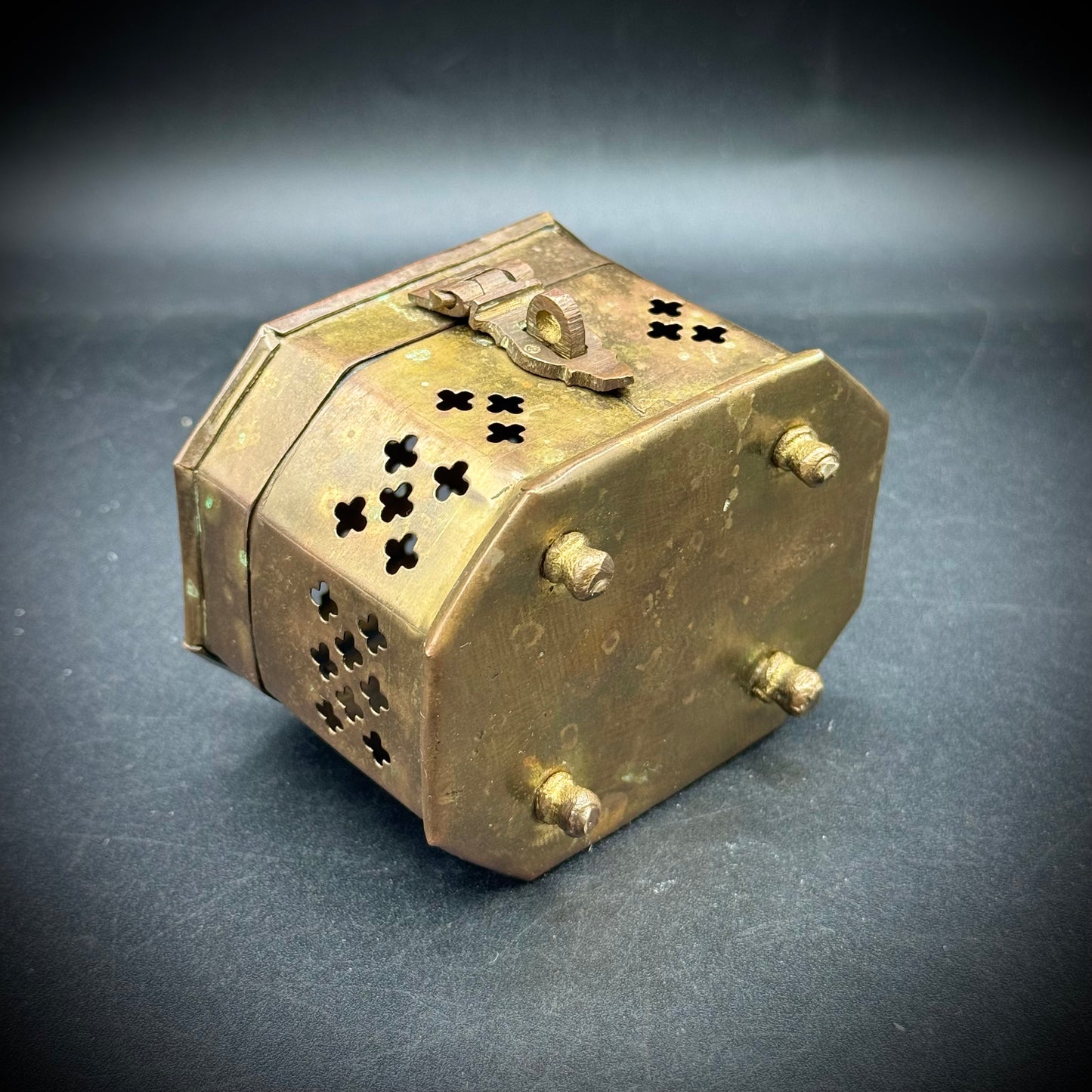 Vintage Brass Cricket Box Made in India