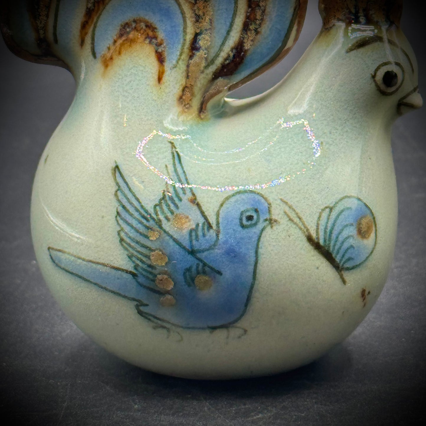 Pair of Hand Painted Tonala Mexico Chicken S&P Shakers