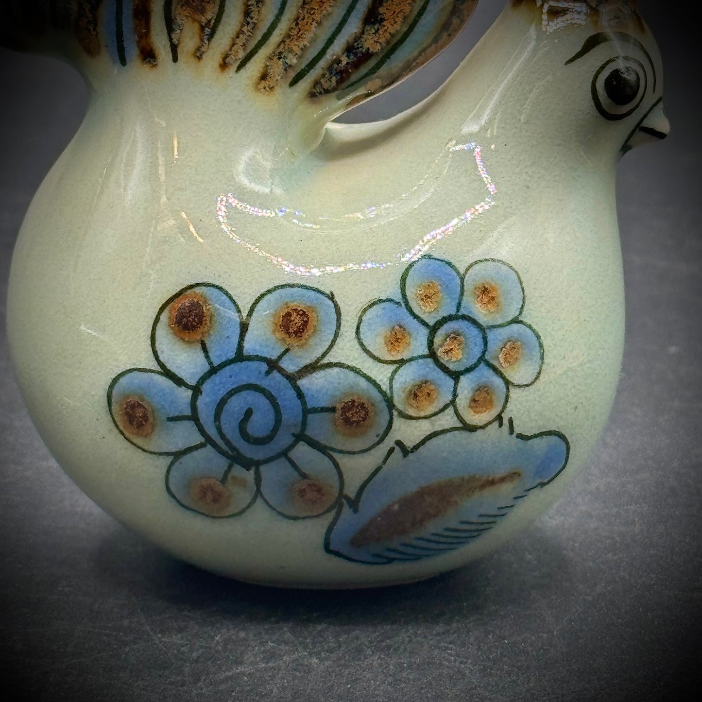 Pair of Hand Painted Tonala Mexico Chicken S&P Shakers