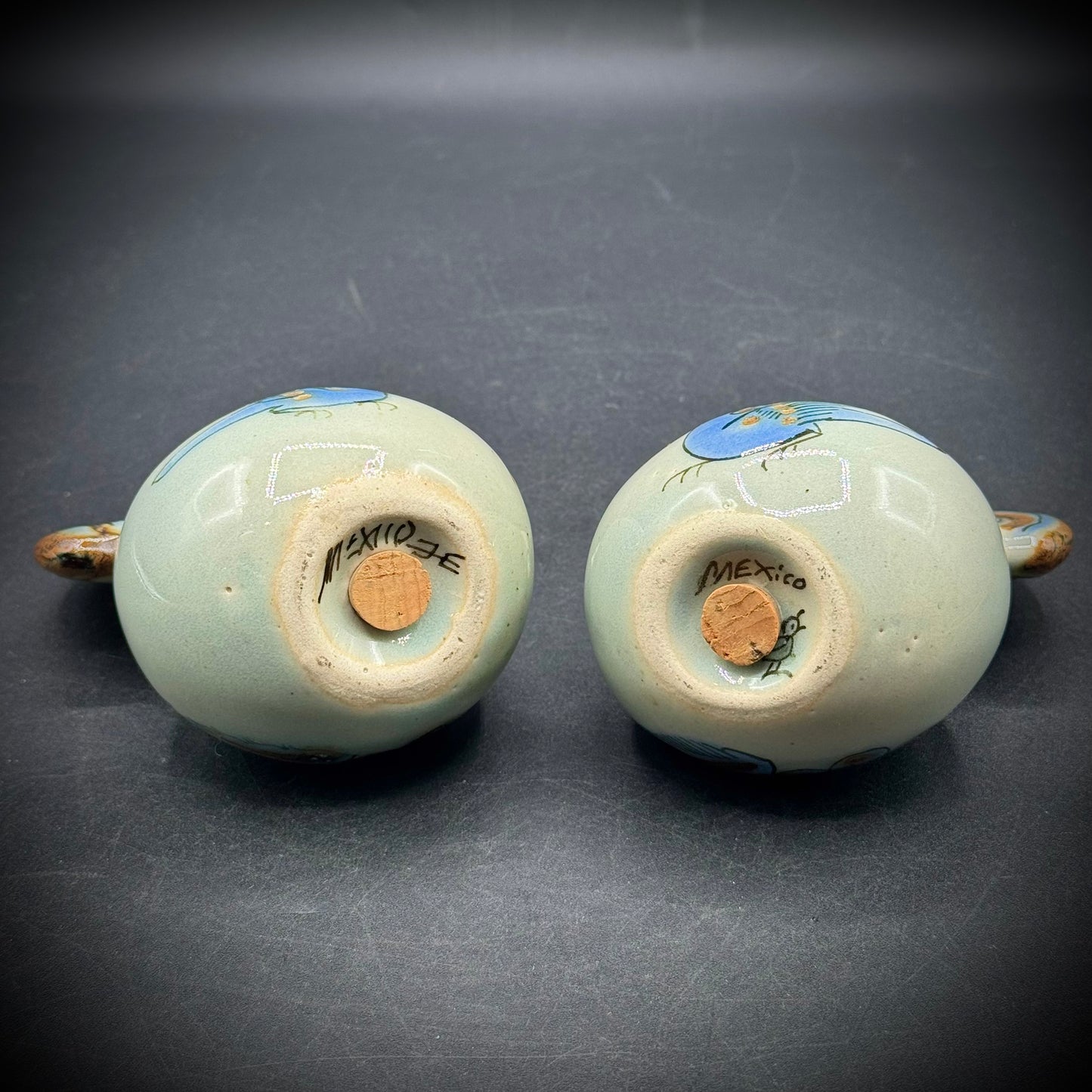 Pair of Hand Painted Tonala Mexico Chicken S&P Shakers