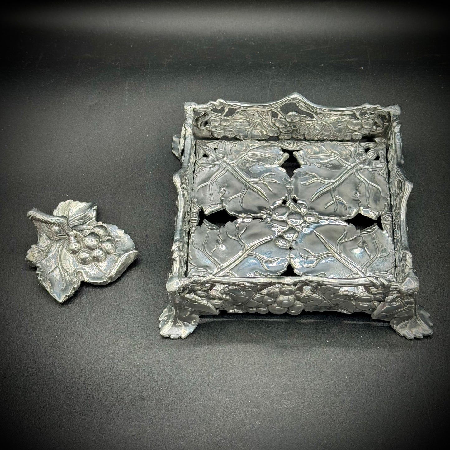 2005 Arthur Court Napkin Box with Matching Weight