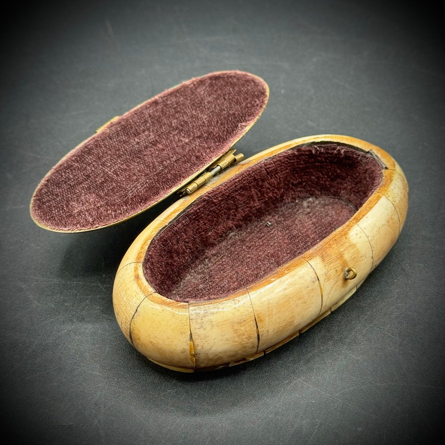 Vintage Bone & Brass Trinket Box - Made in India