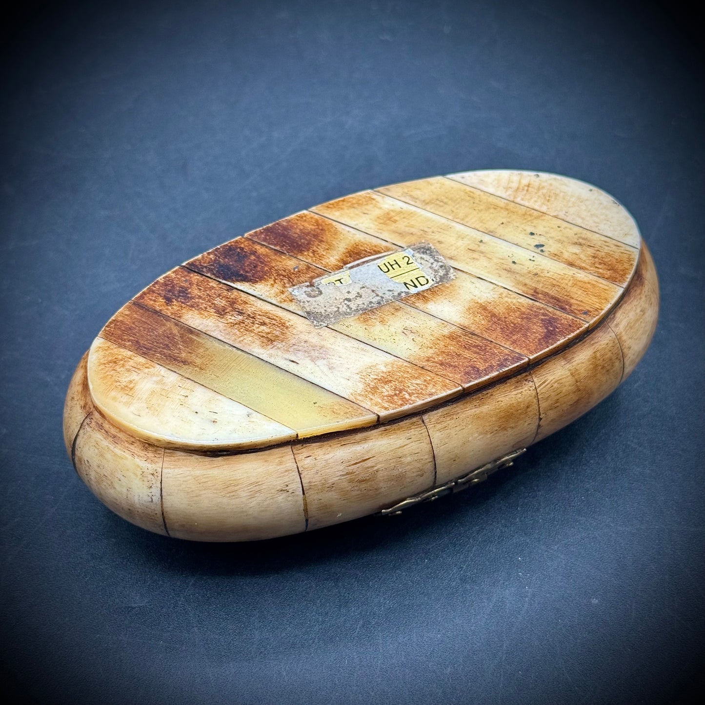 Vintage Bone & Brass Trinket Box - Made in India