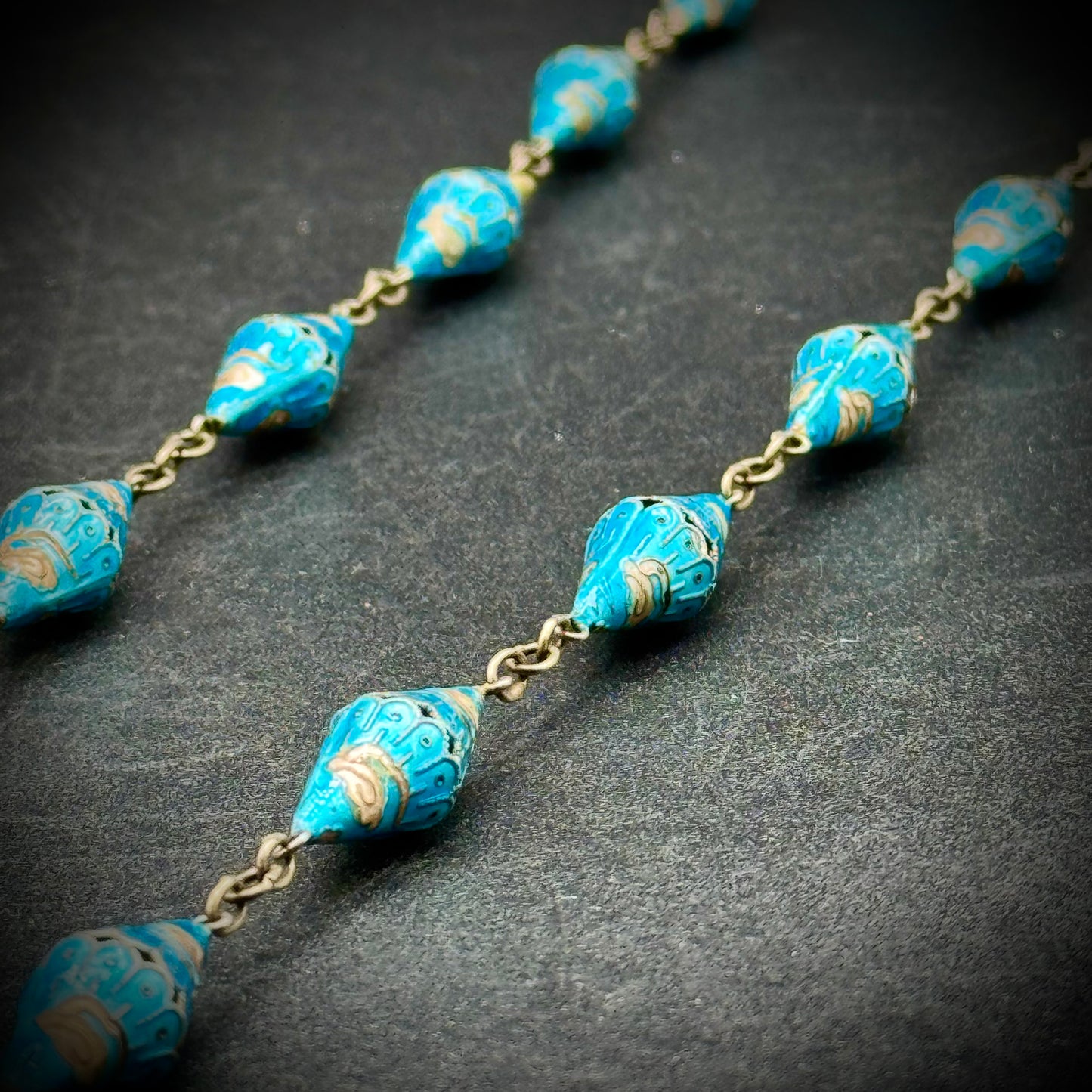Vintage Cloisonné Bead Necklace