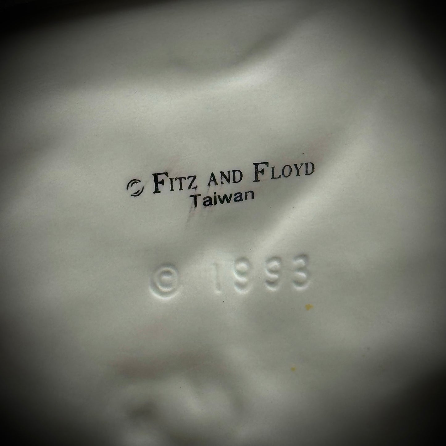 Vintage 1993 Fitz & Floyd Bunny Rabbit & Flower Dish
