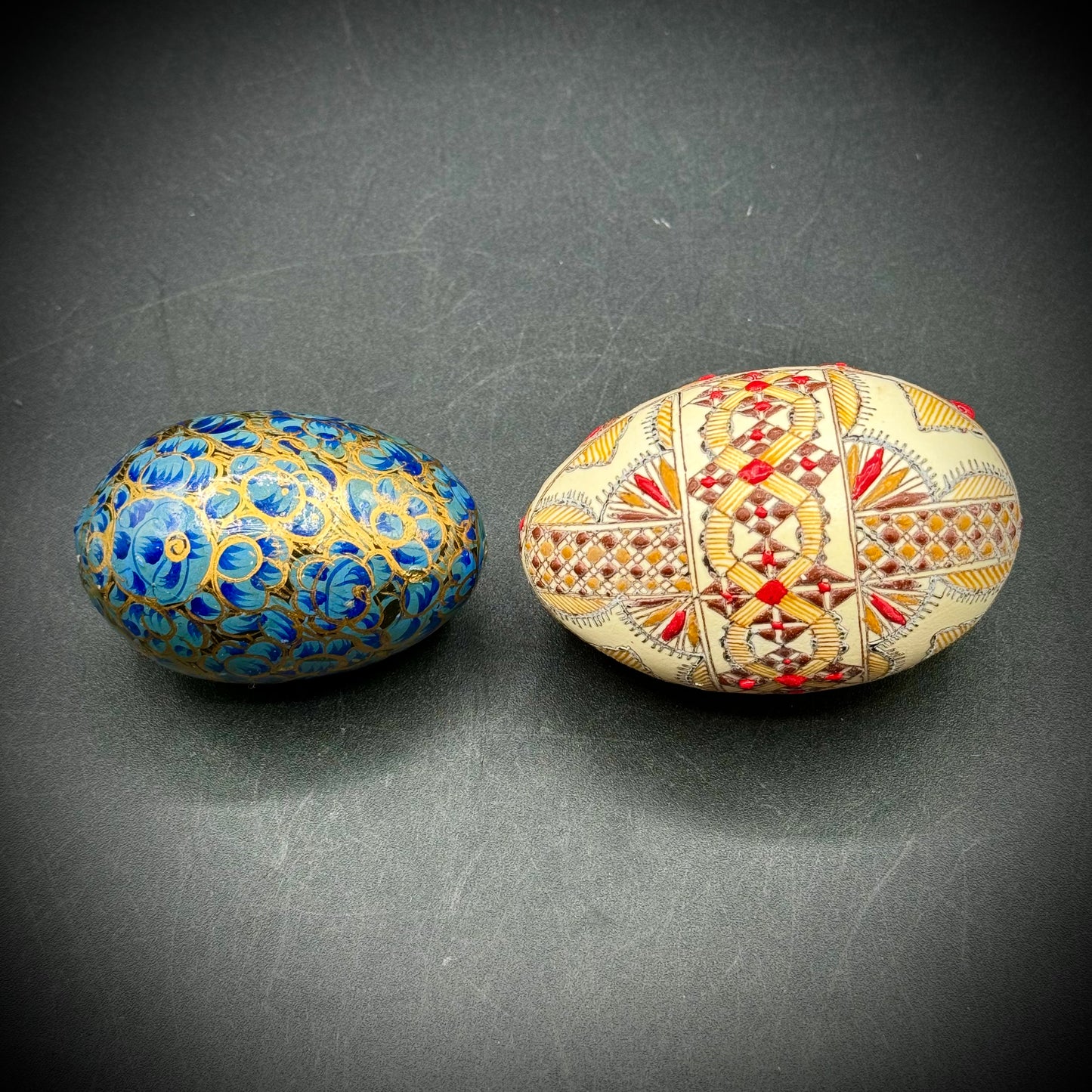 Two Hand Painted Decorative Eggs