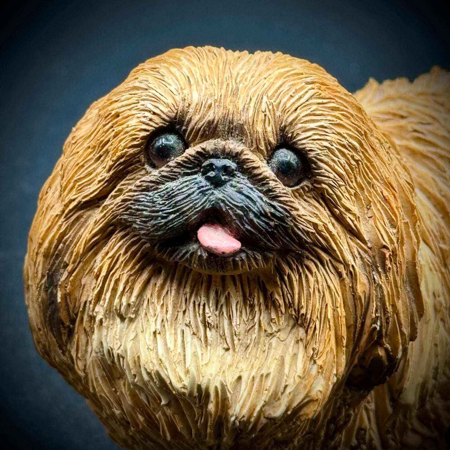 Vintage Sandra Brue Pekingese Dog Sculpture