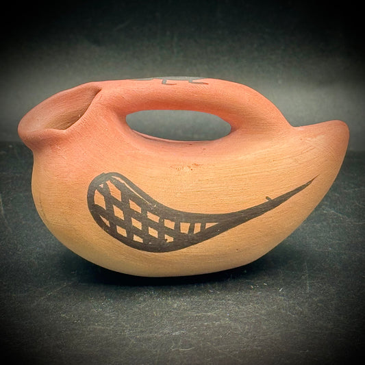 Artist Signed Small Navajo Clay Bird Vessel