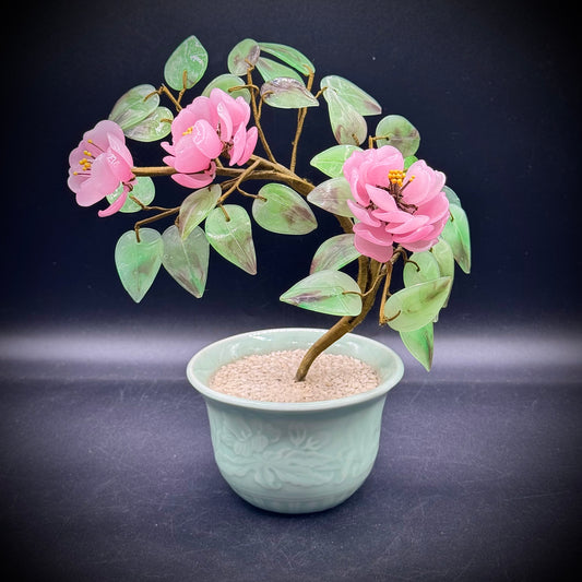 Celadon Asian Bonsai Flower Display
